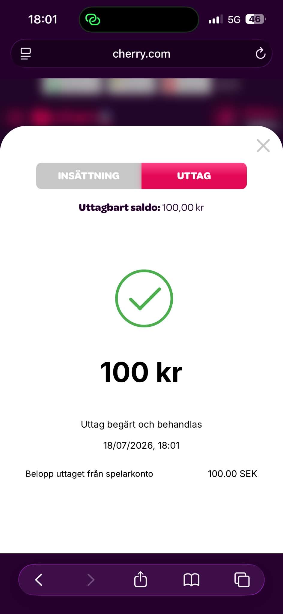 Uttag - Cherry