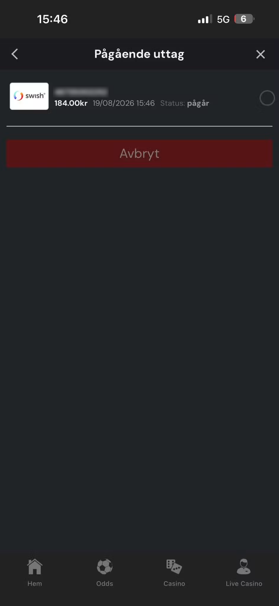 Uttag - Betsafe