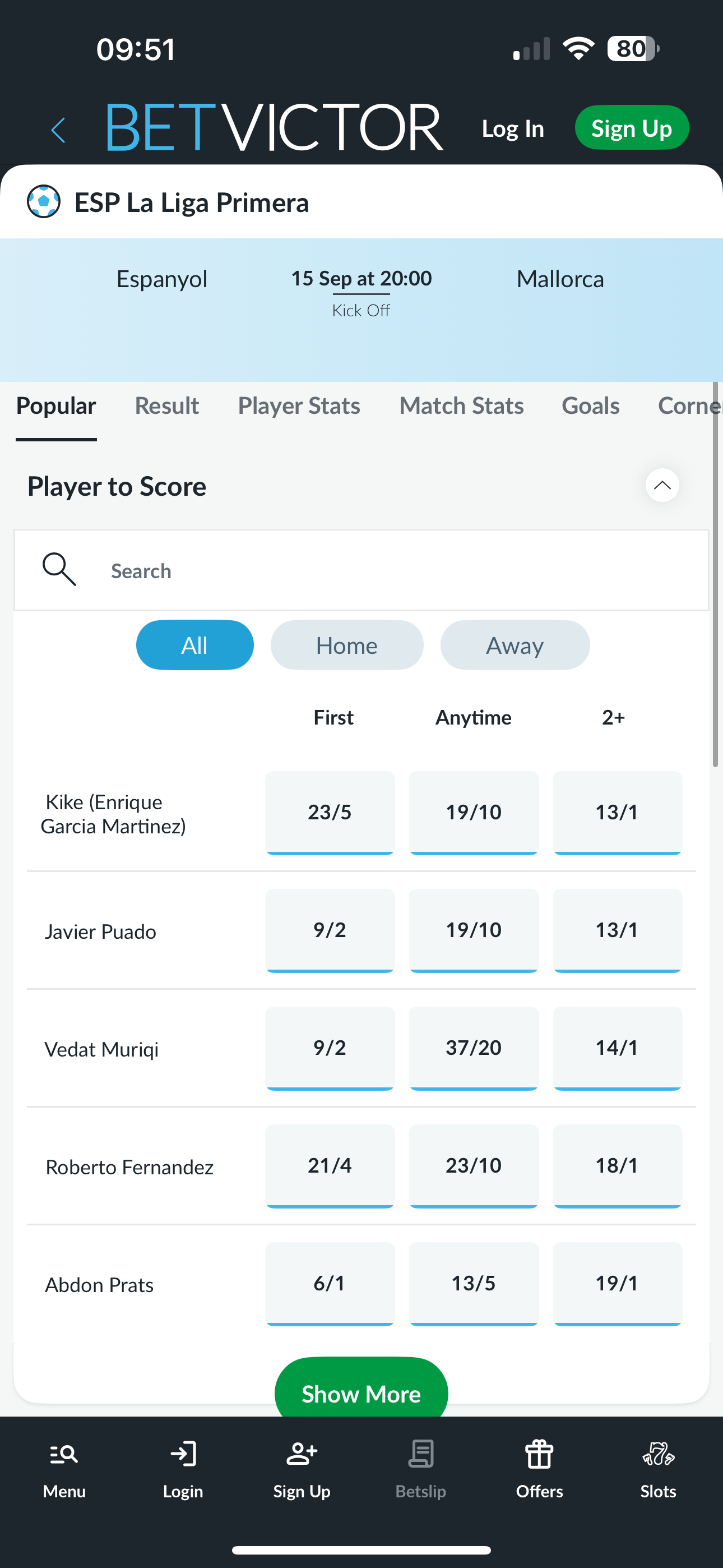 BetVictor Football