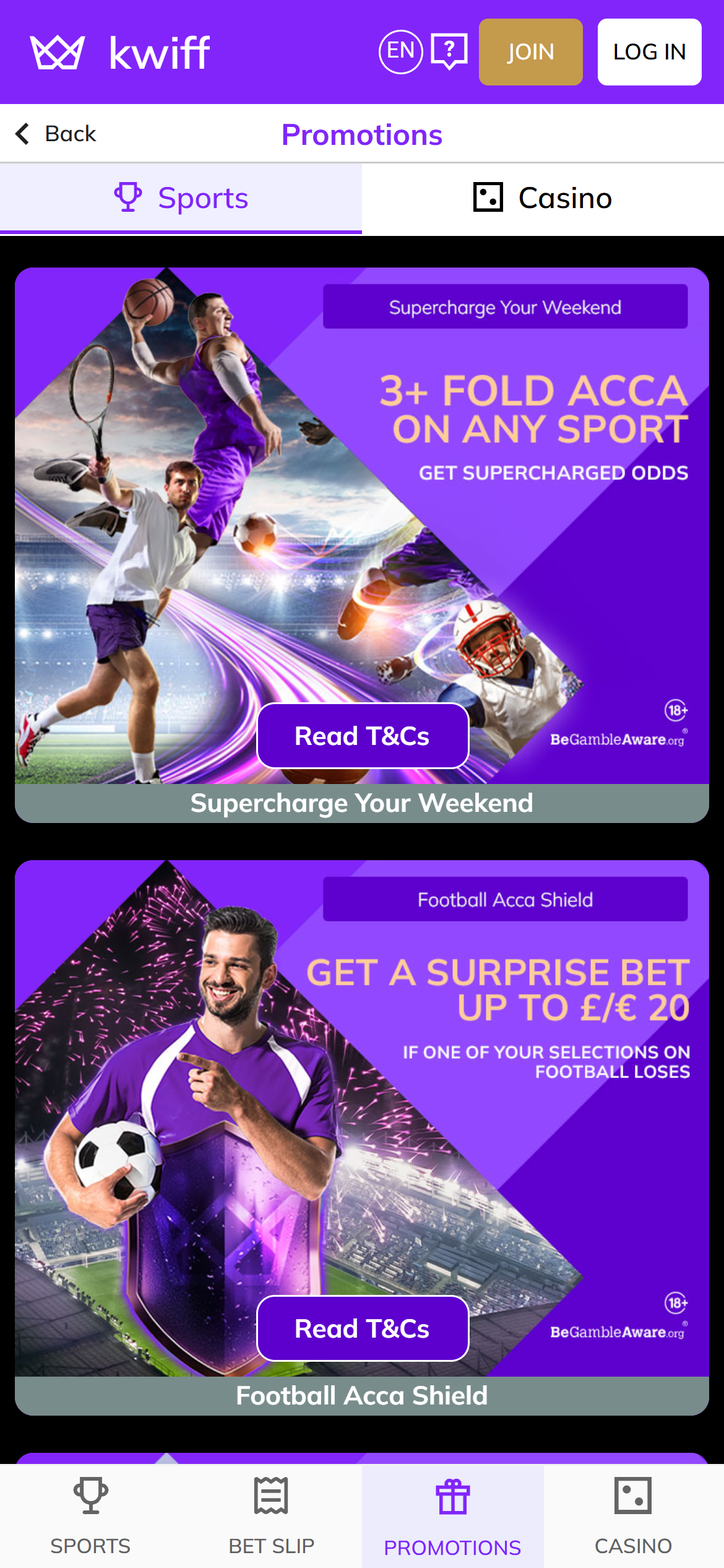 Kwiff promotions 