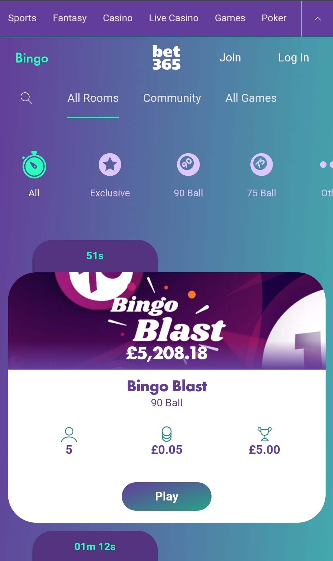 bet365 bingo