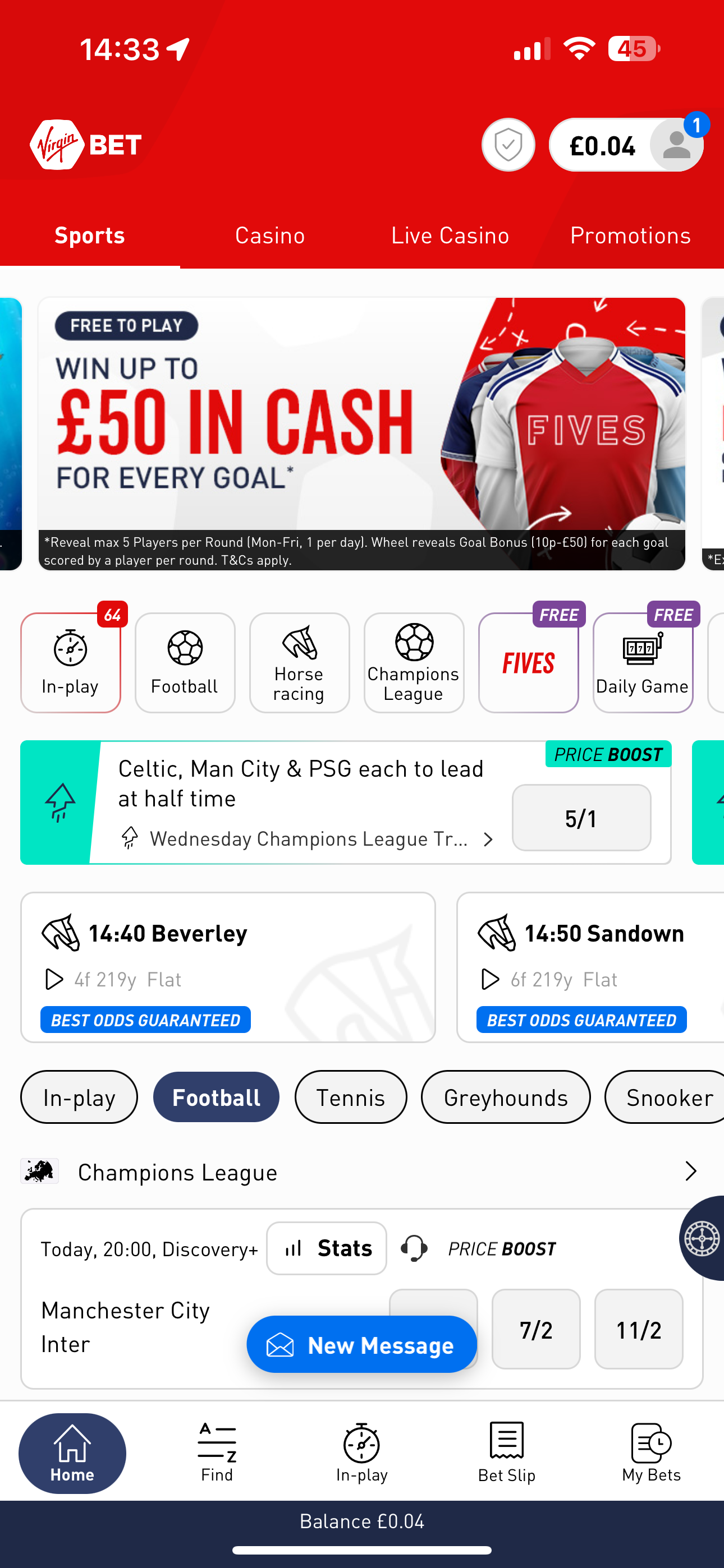 Virgin Bet Fives 1