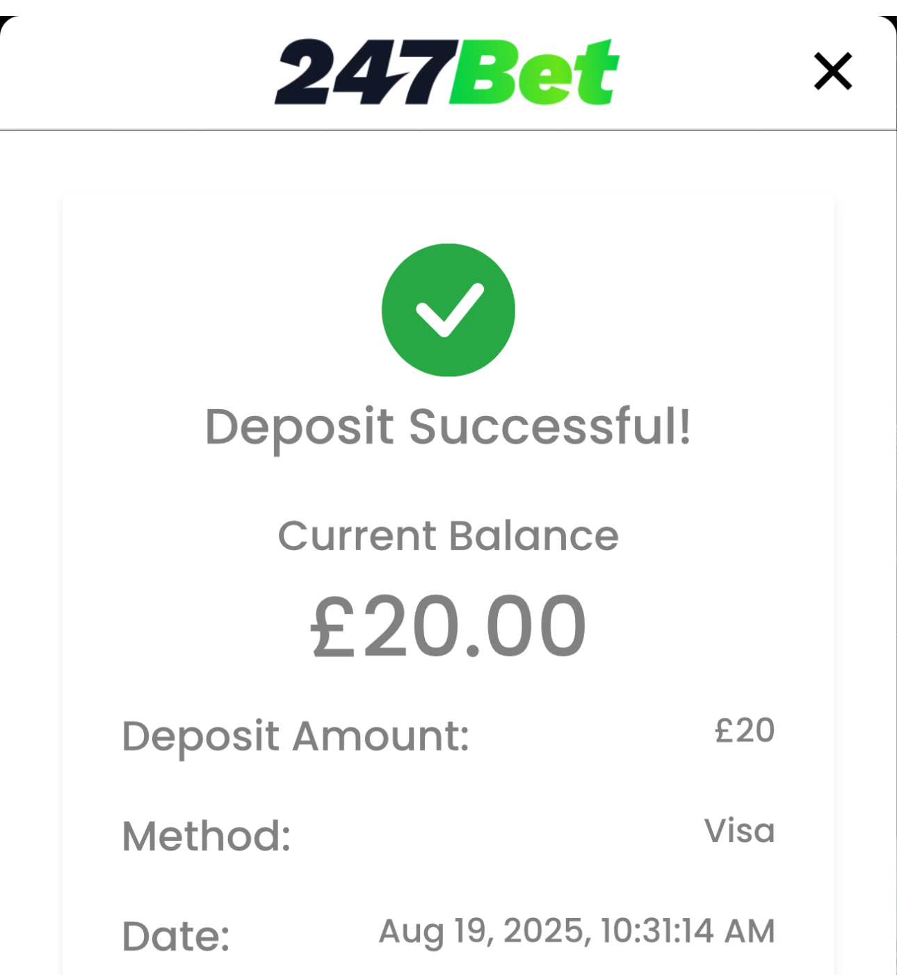 247Bet Deposit 3