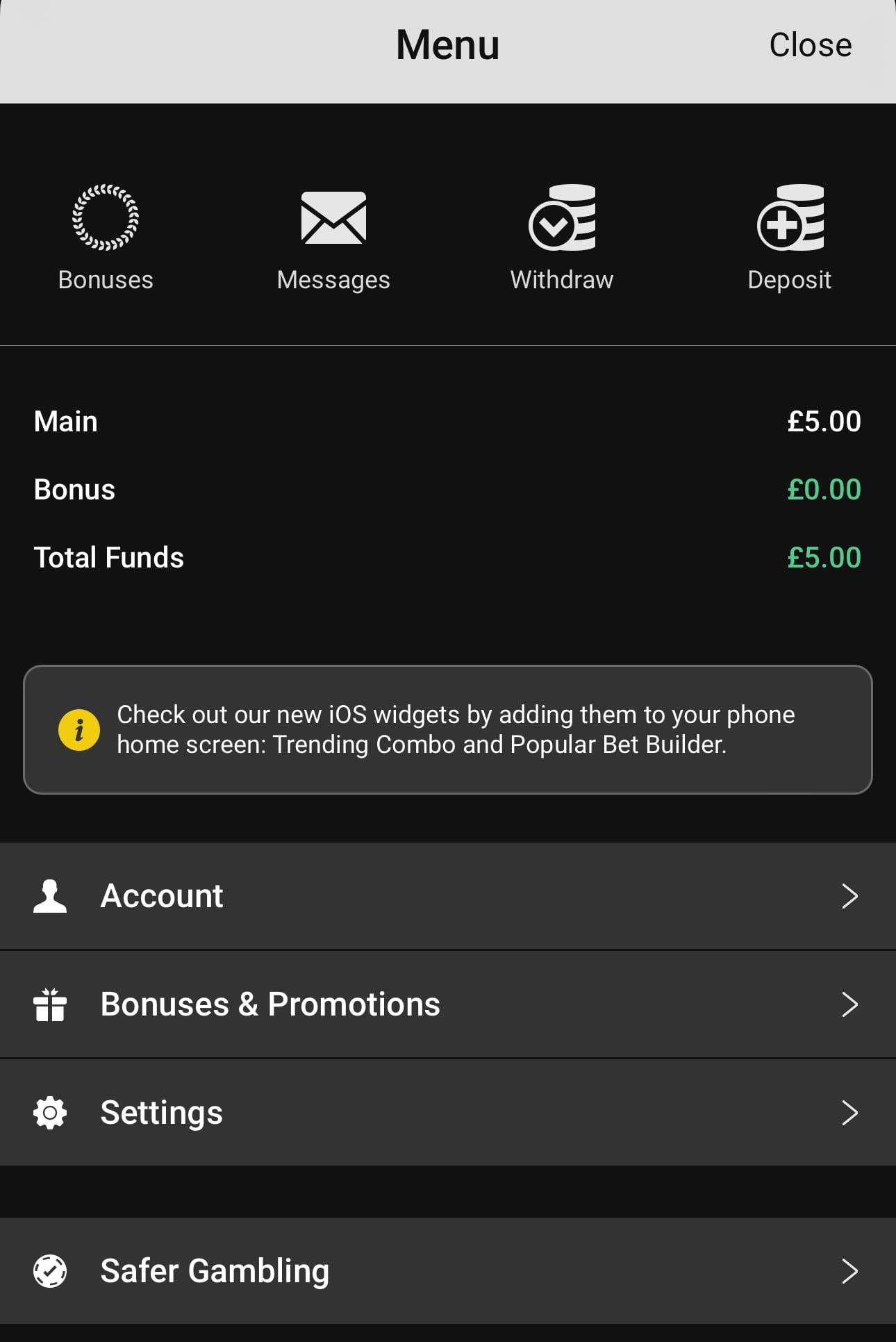 Unibet Deposit 1