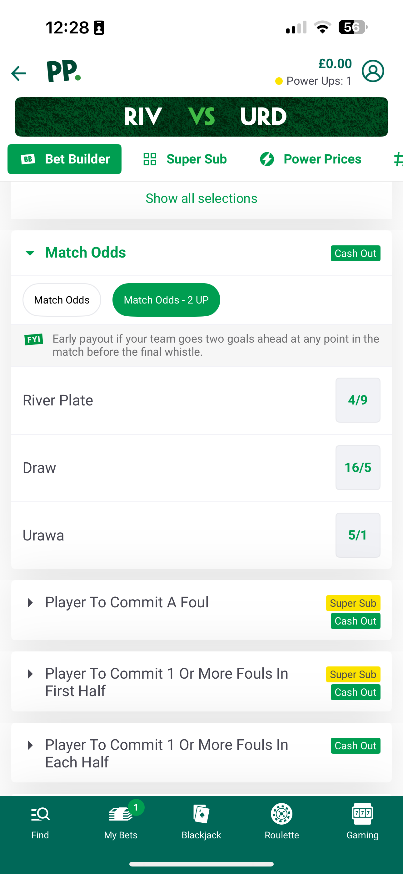 2up Paddy Power