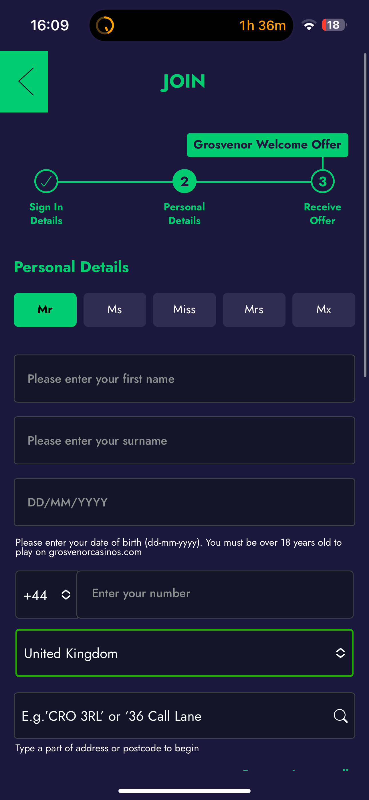 Grosvenor Sign Up 3