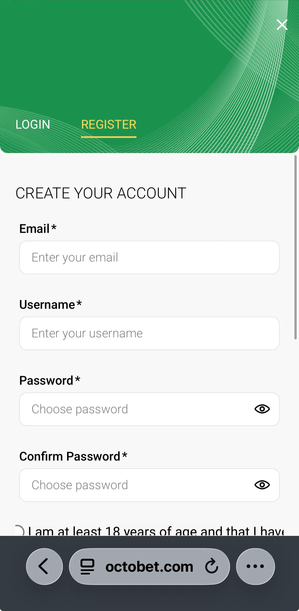 Octobet Registration 3