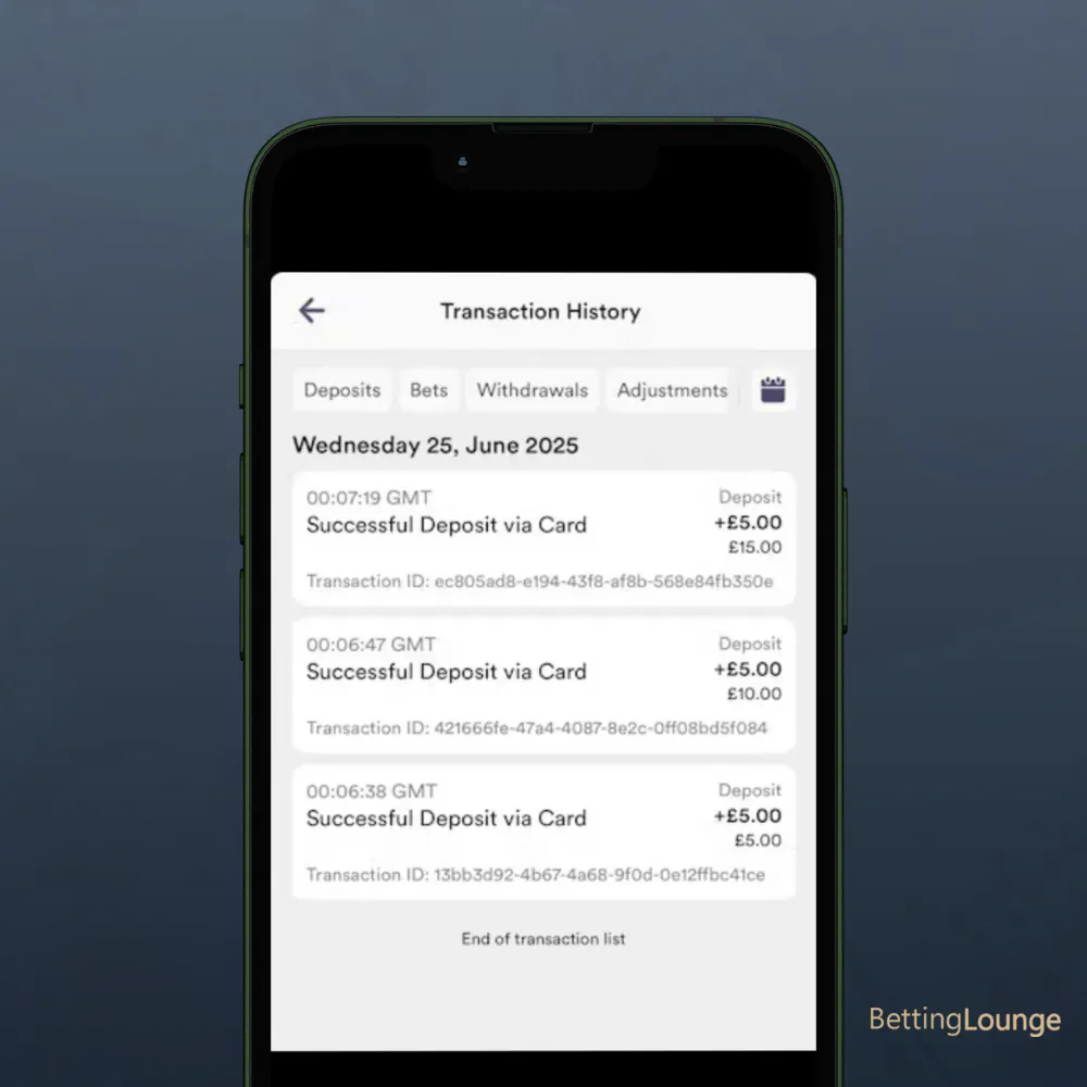 Visa deposit issue at Dabble