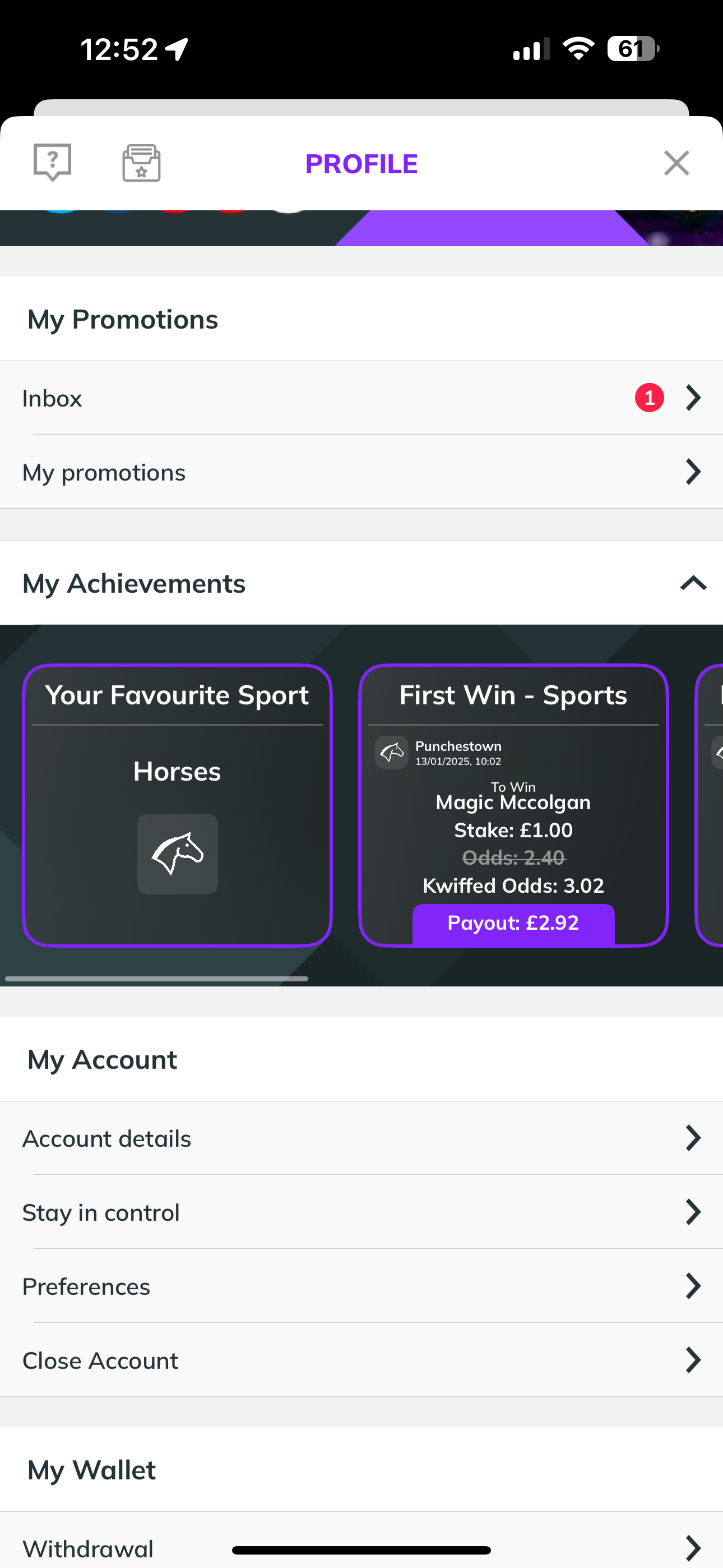 Kwiff Achievements