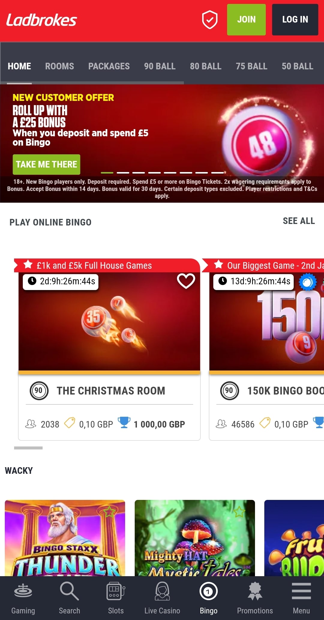 Ladbrokes Bingo