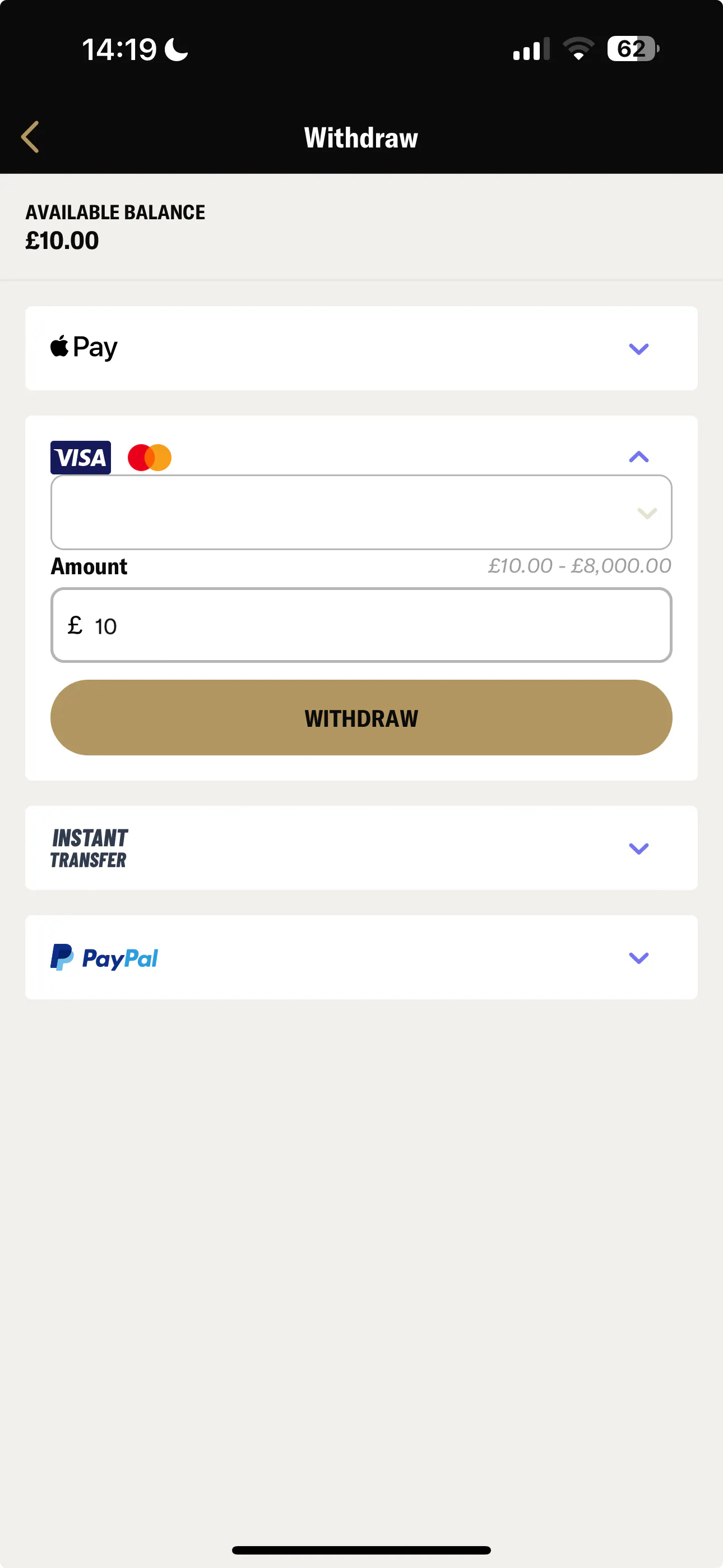 BetMGM Withdrawal