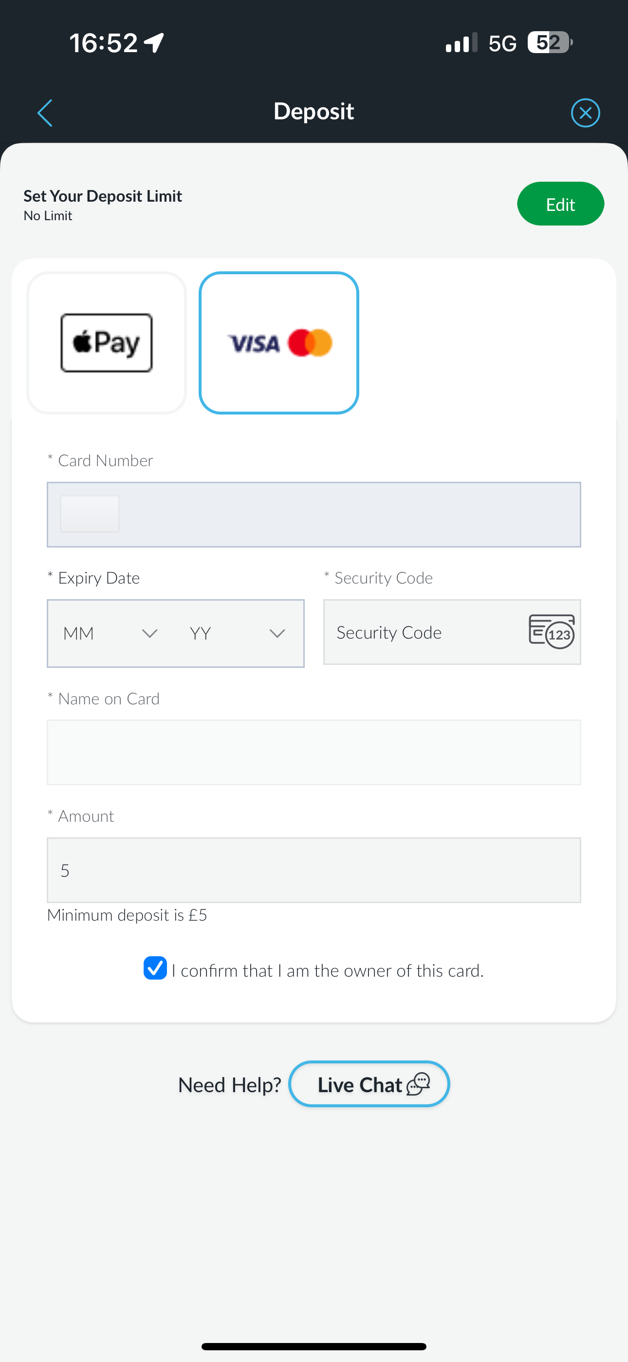 BetVictor Deposit 3
