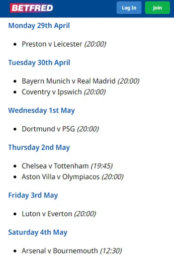 Betfred ddhh games