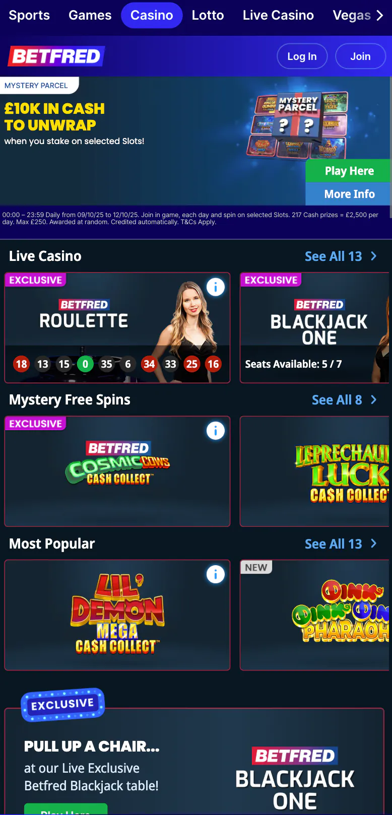 Betfred Slots Offer