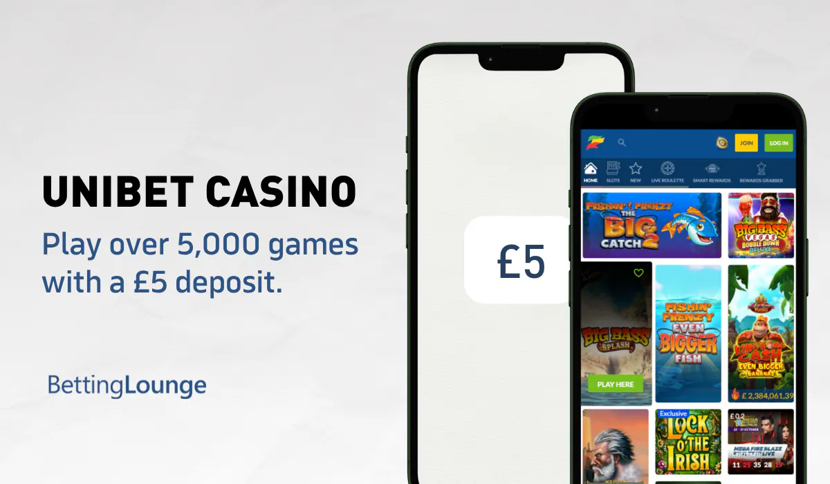 5 pound minimum deposit at Unibet casino