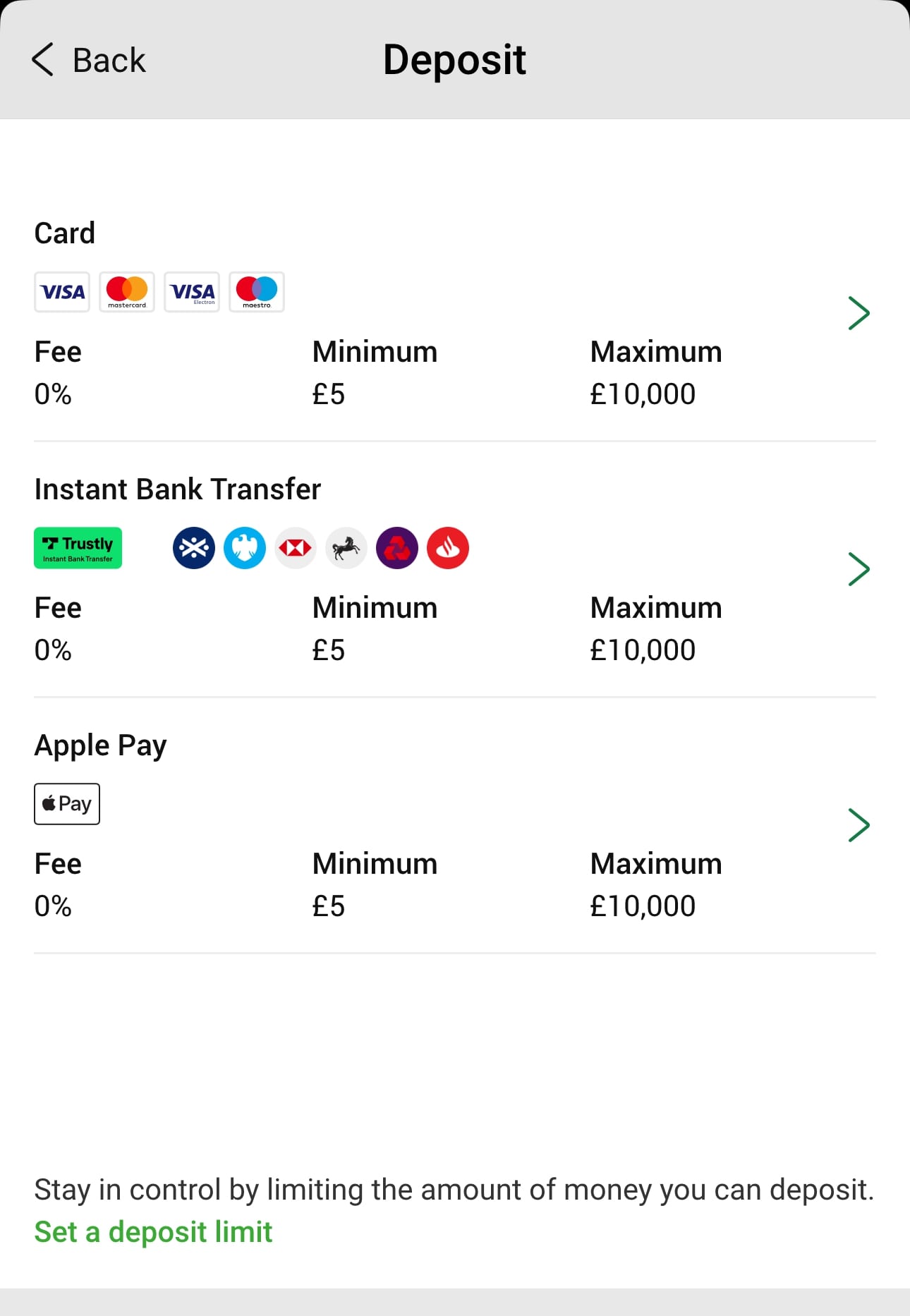 Unibet deposit 2