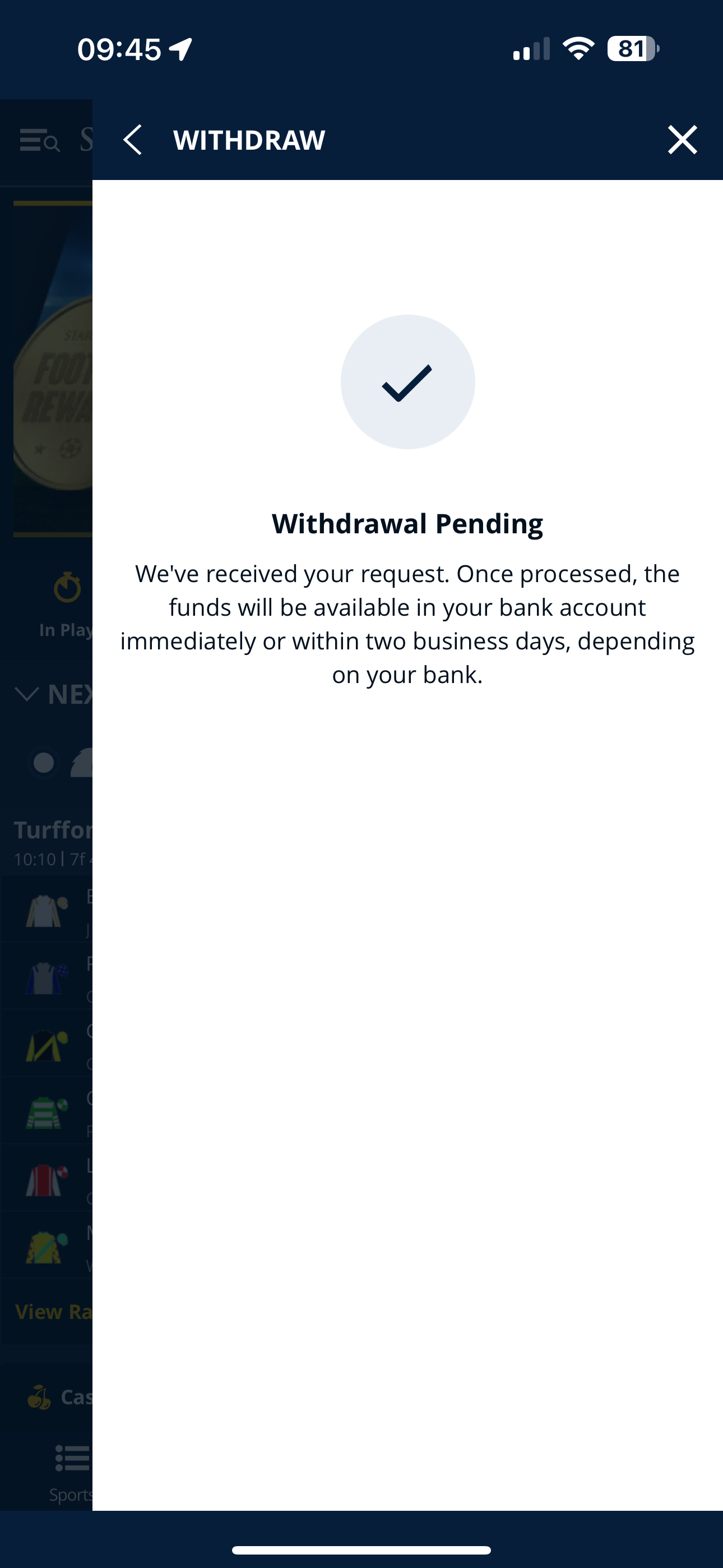 StarSports Withdraw 2