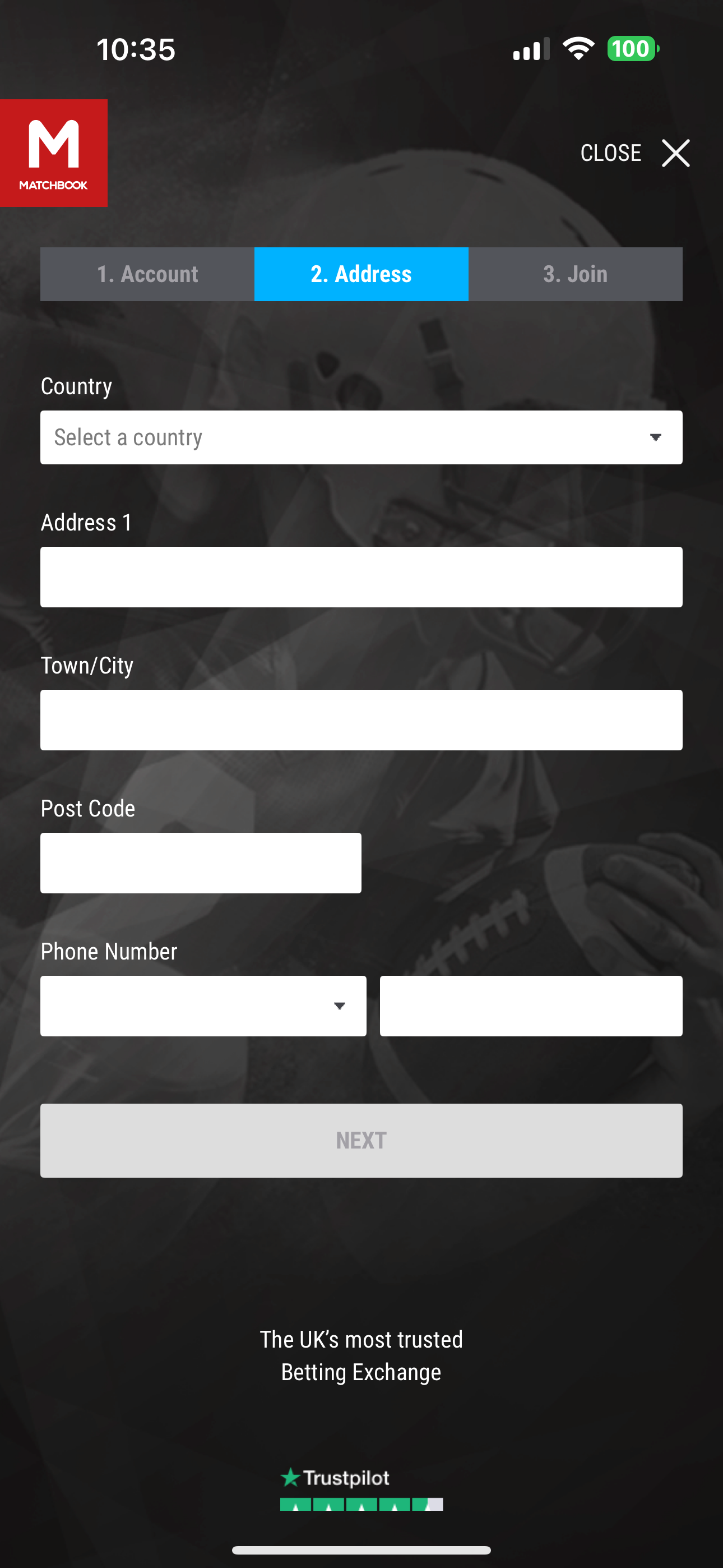 Matchbook Sign up 2