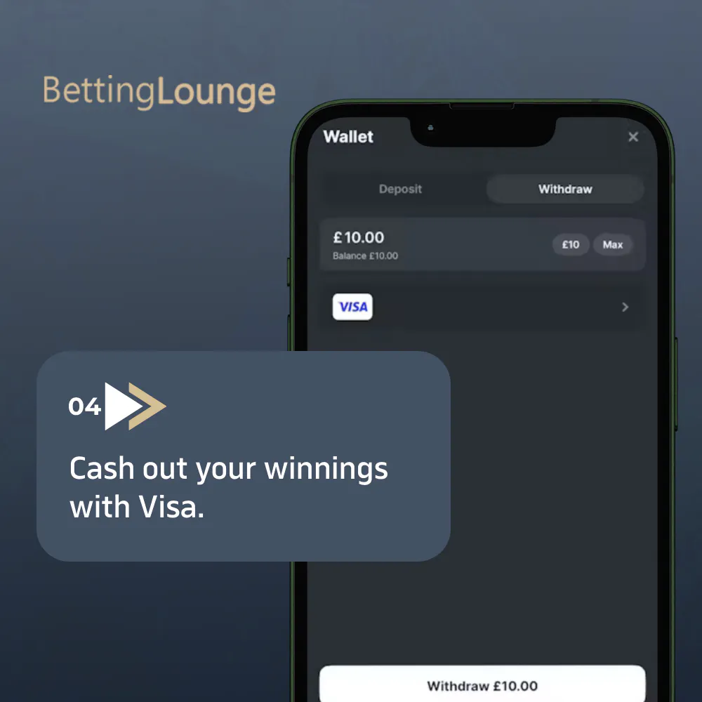 withdraw your winnings with Visa