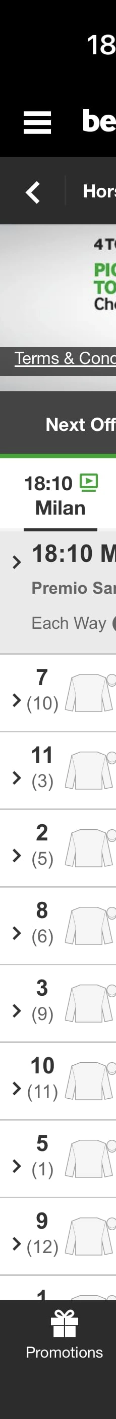 Betway App Horse Racing