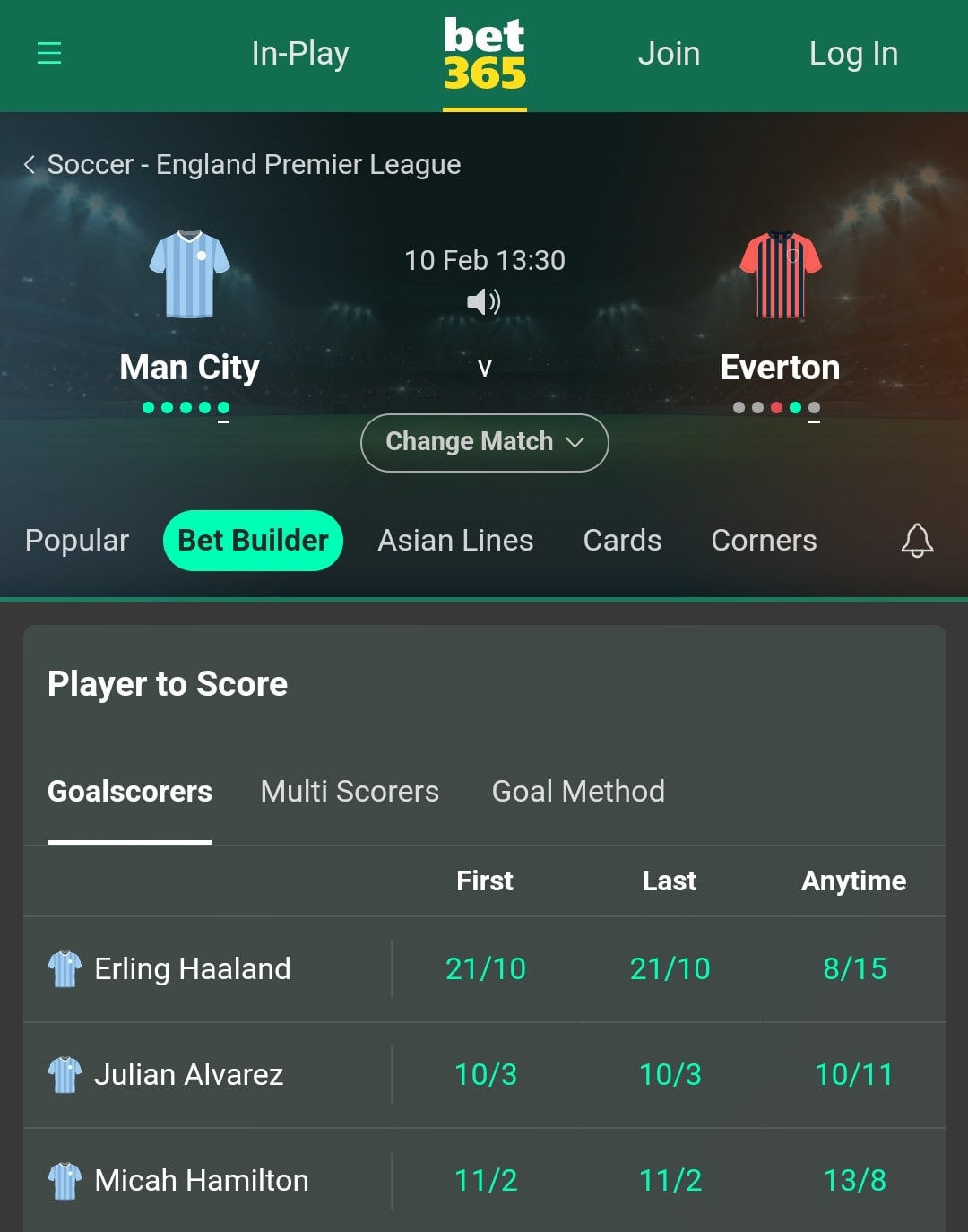 bet365 bet builder