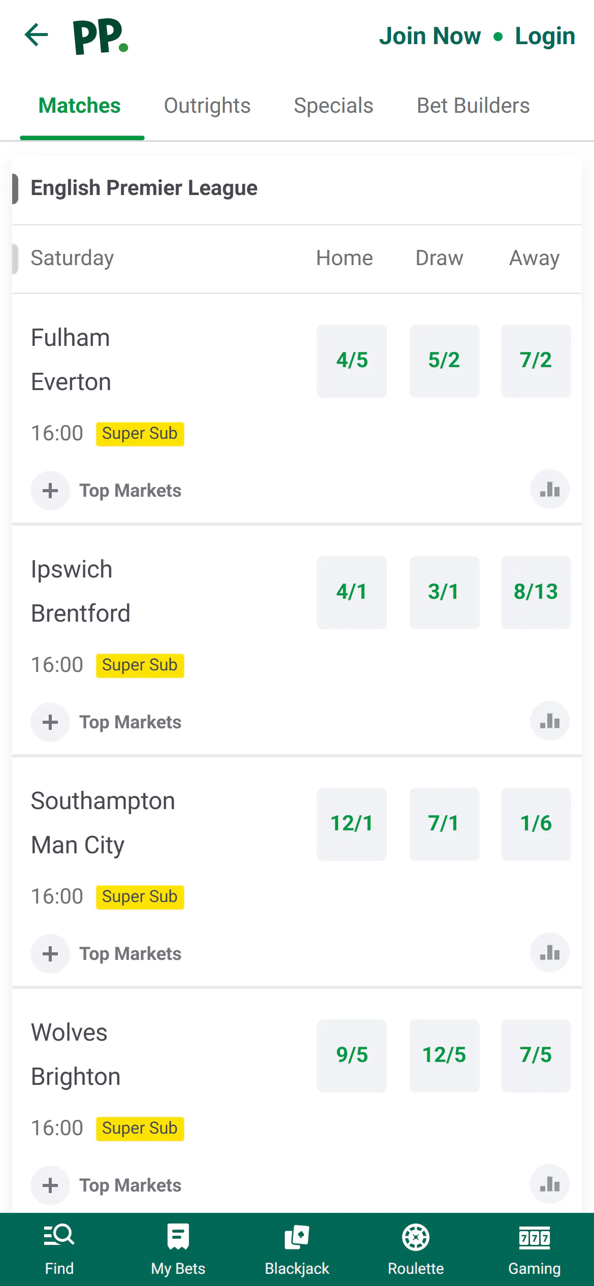 Paddy Power acca insurance 1