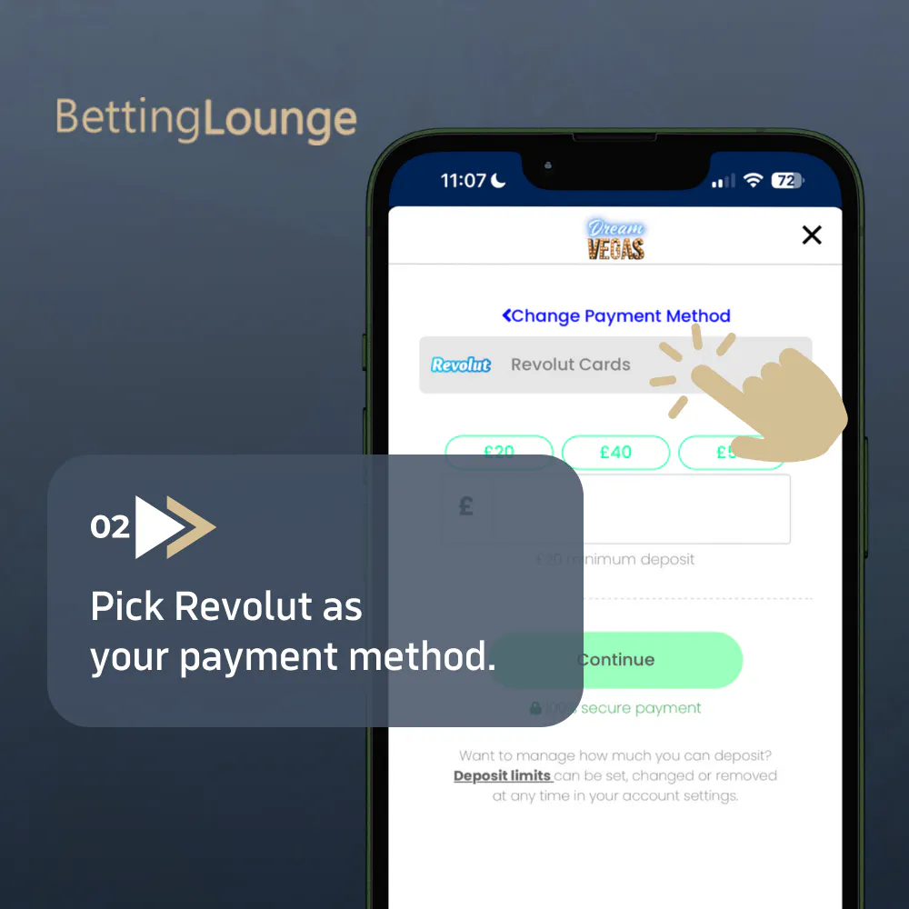 step 2: pick a Revolut as your payment method