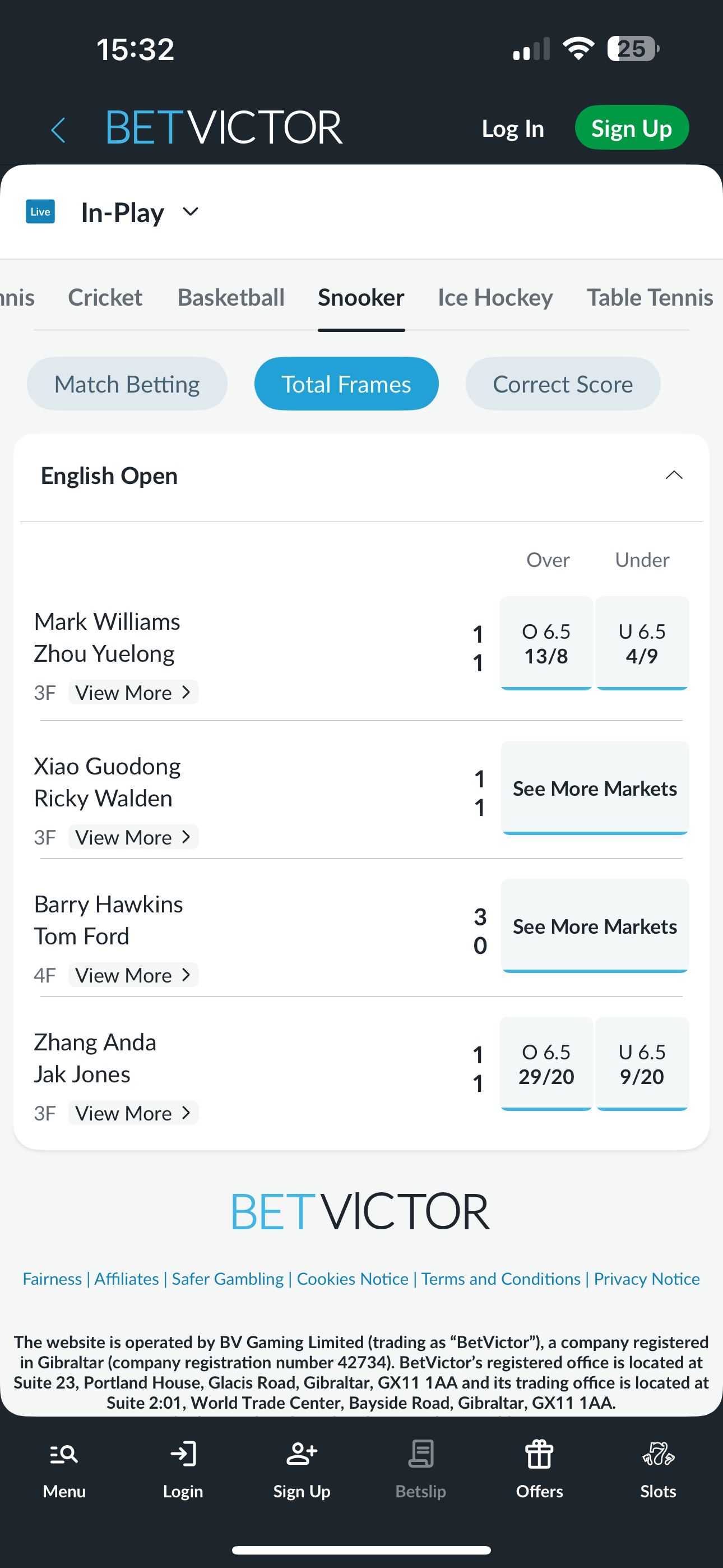 BetVictor Snooker