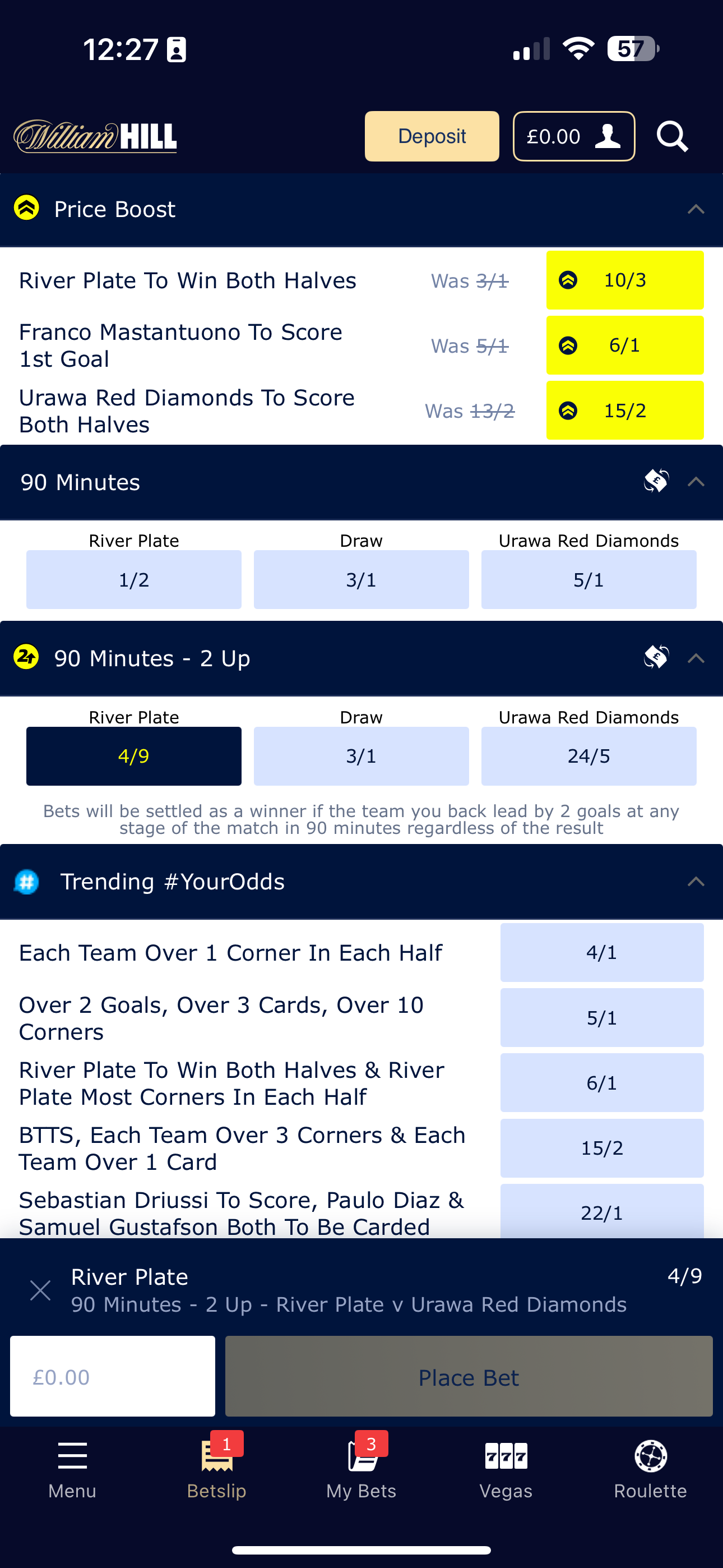 2up William Hill