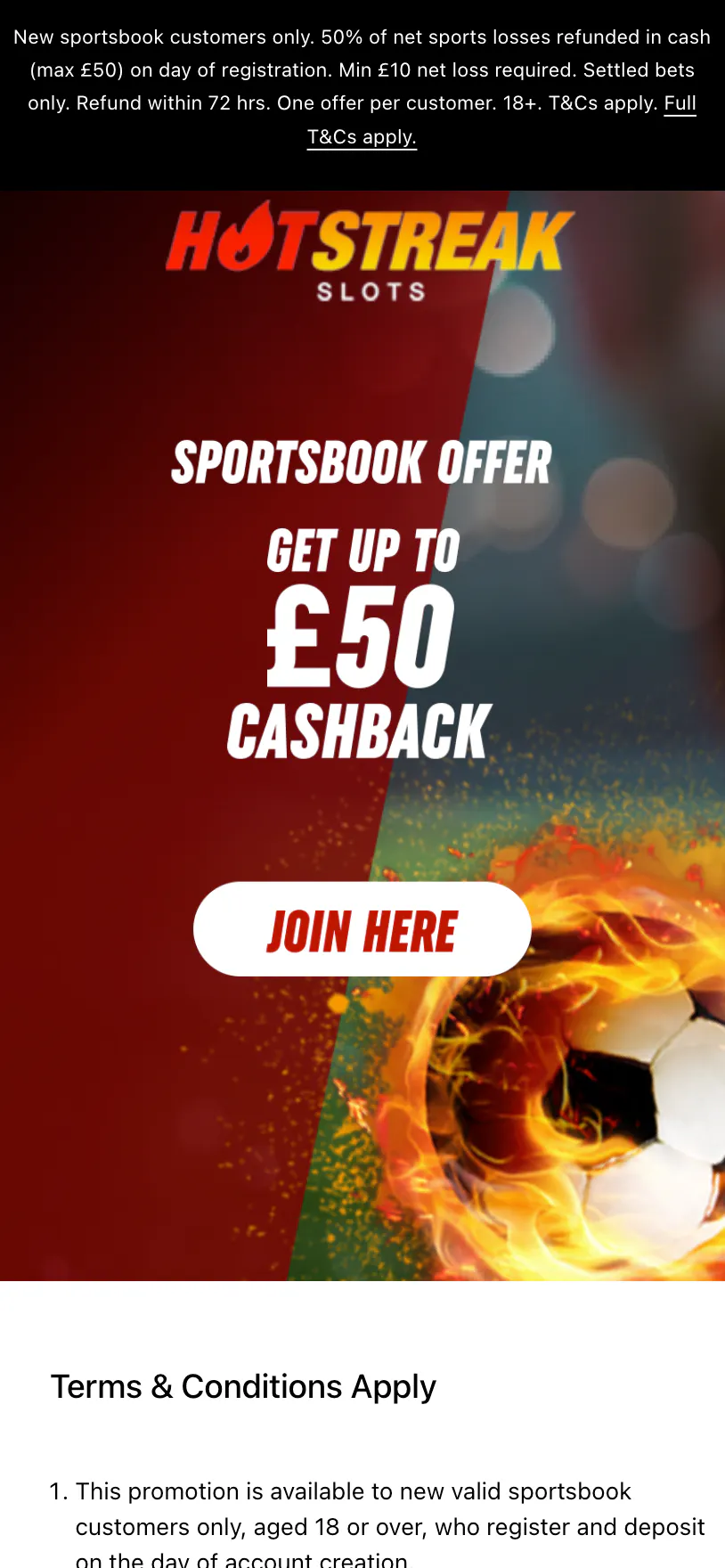 Hotstreak Sign up 1