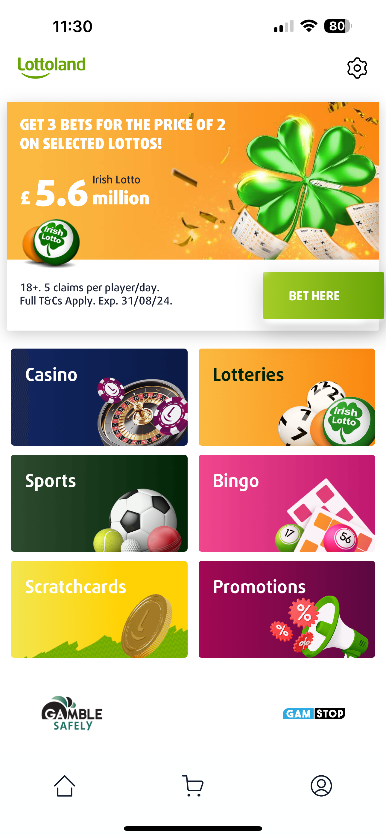 Lottoland App Home