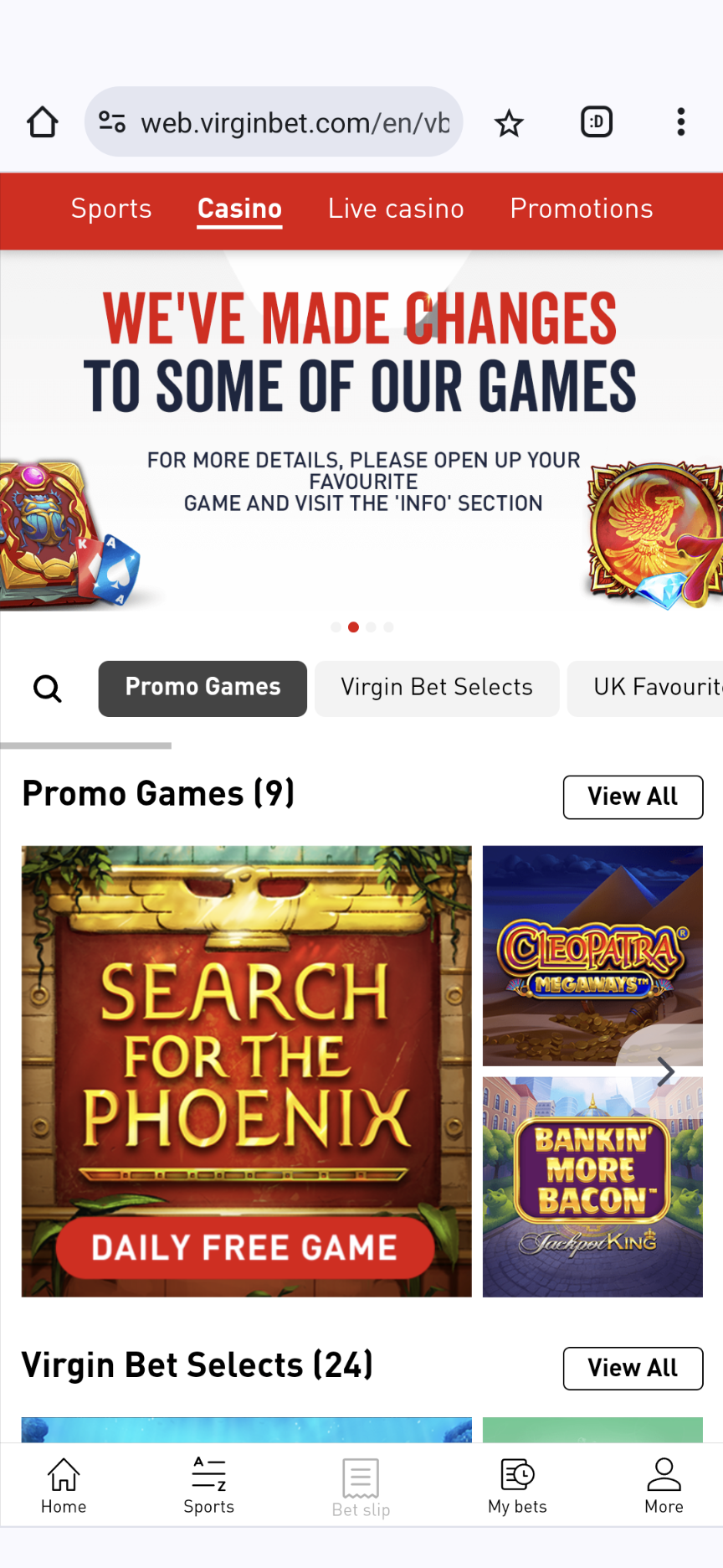 Virgin Bet Casino