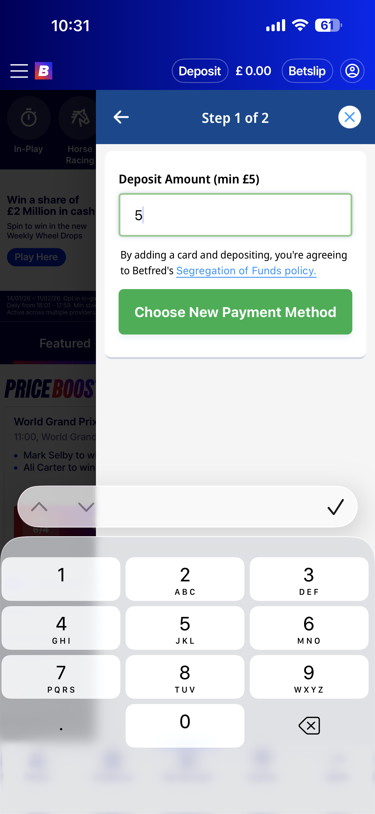 Betfred Deposit 2
