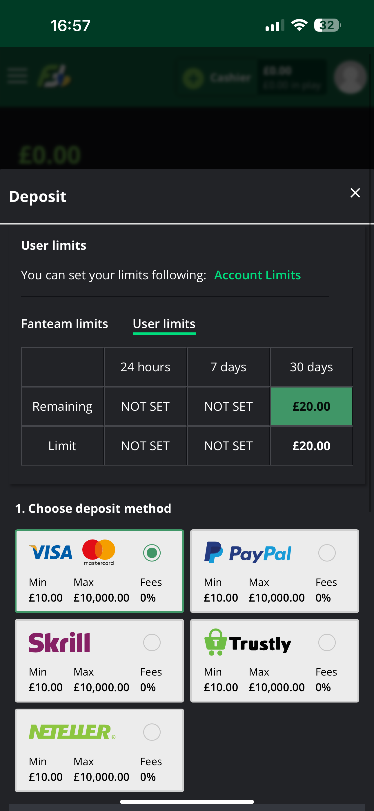 FanTeam Deposit 1