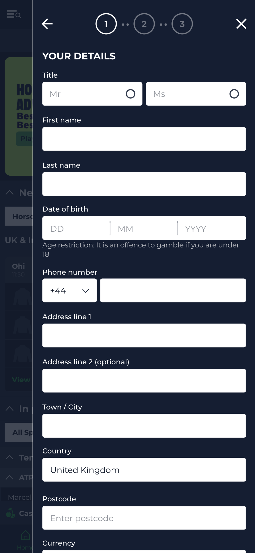 BestOdds Signup 2