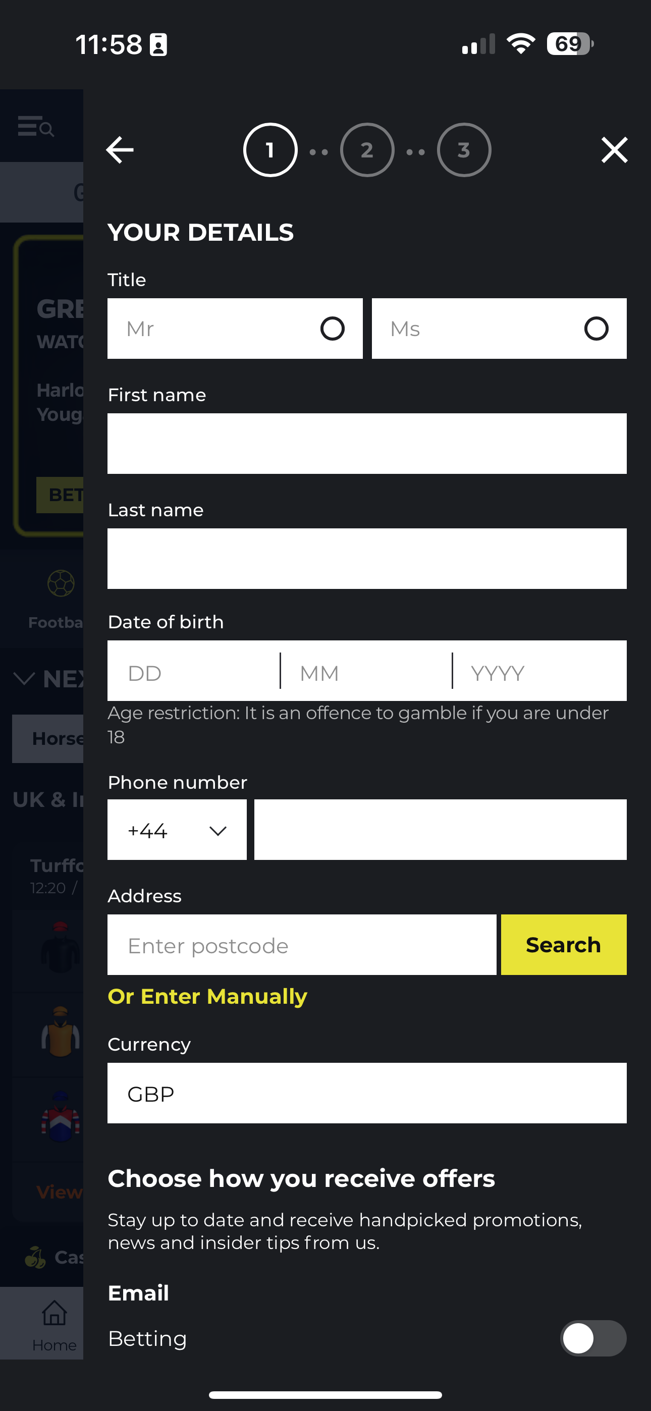 NRG Bet Sign Up 3