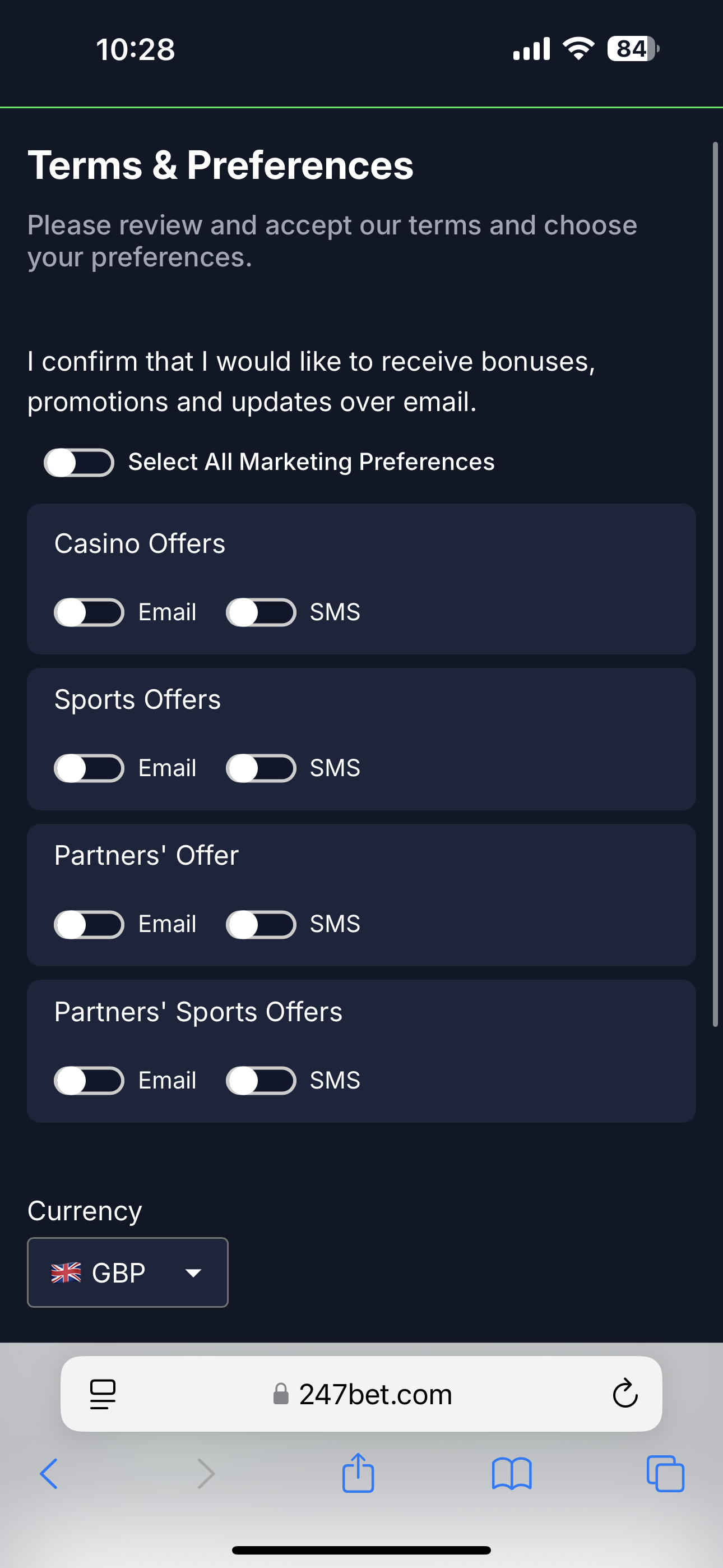 247Bet Sign up 3