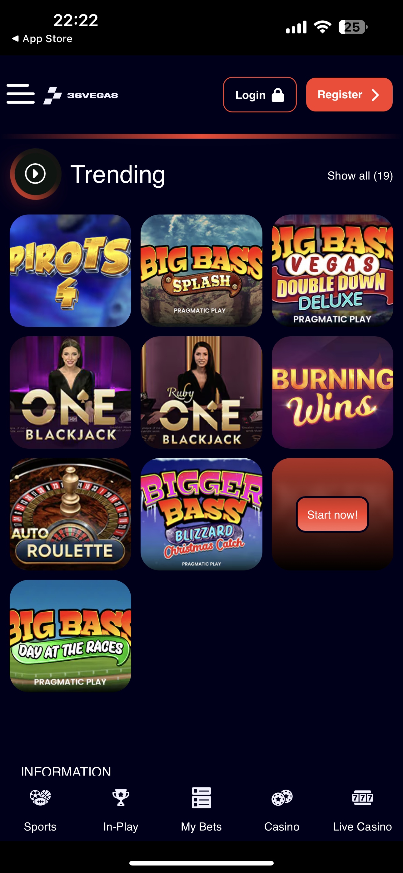 36Vegas Casino
