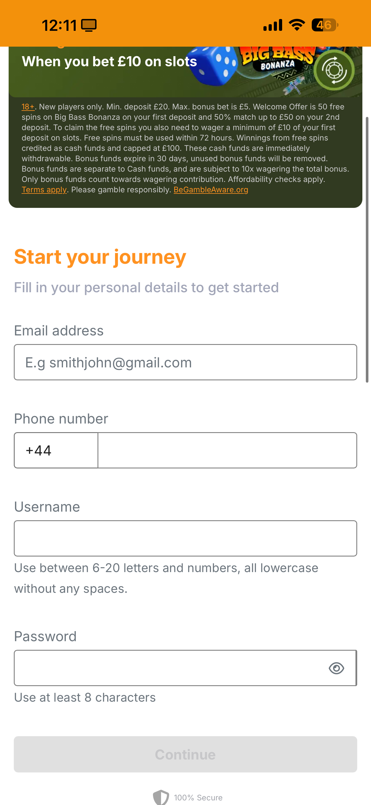 Casimba Sign Up 2