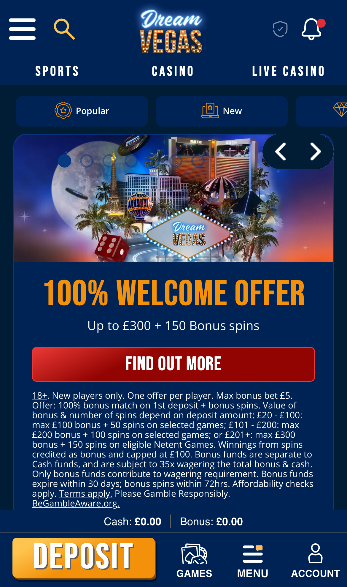 Dream Vegas - Deposit Start.jpg