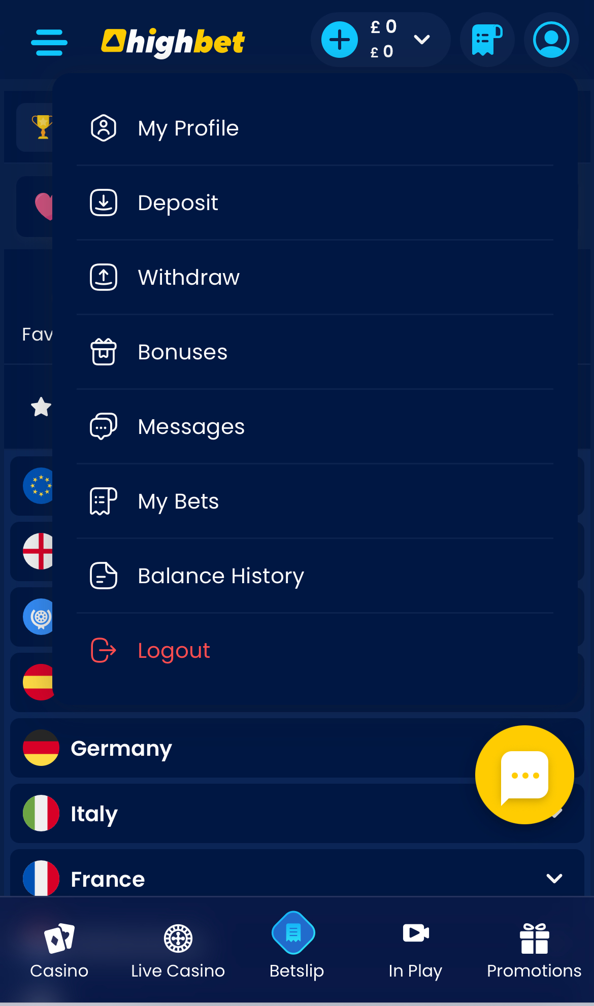 HighBet Withdrawal