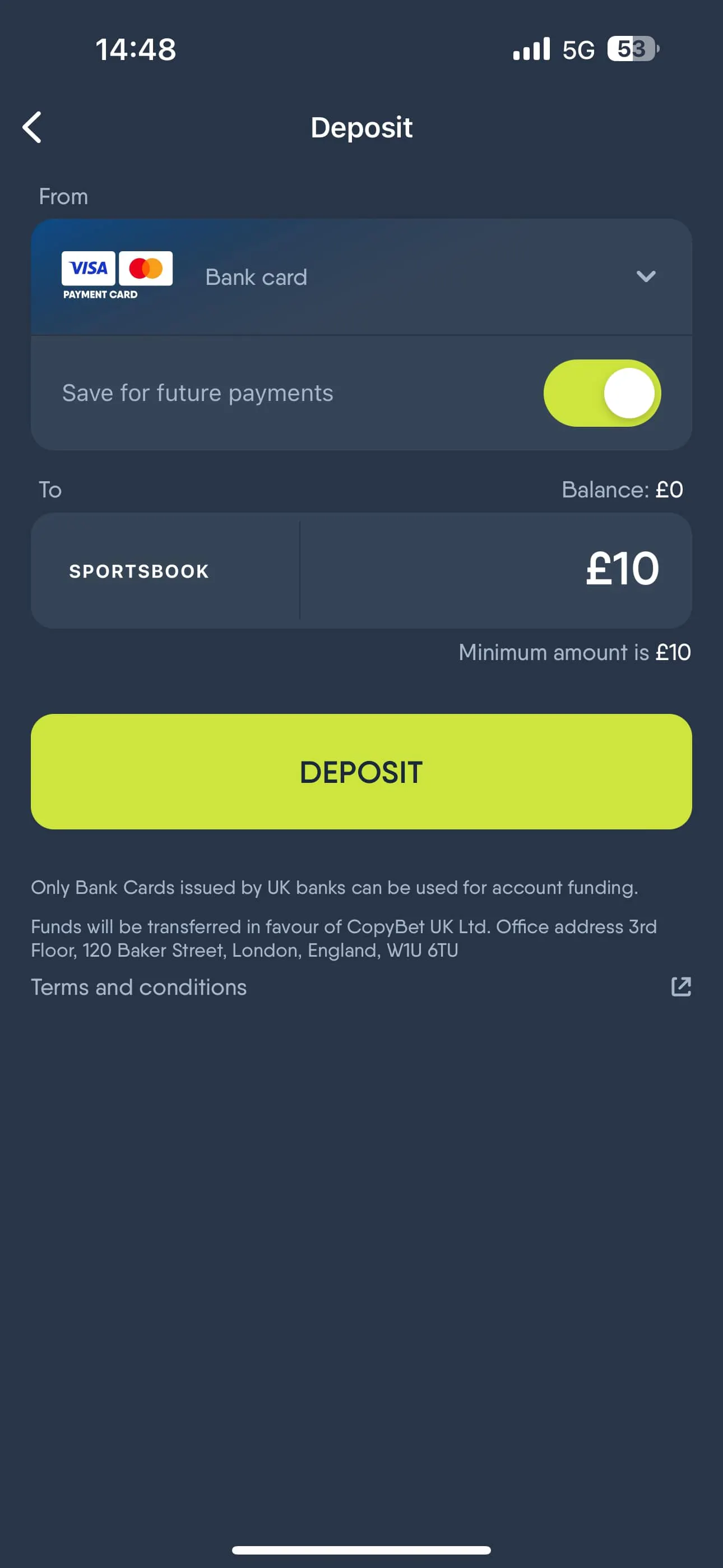 CopyBet Deposit 3