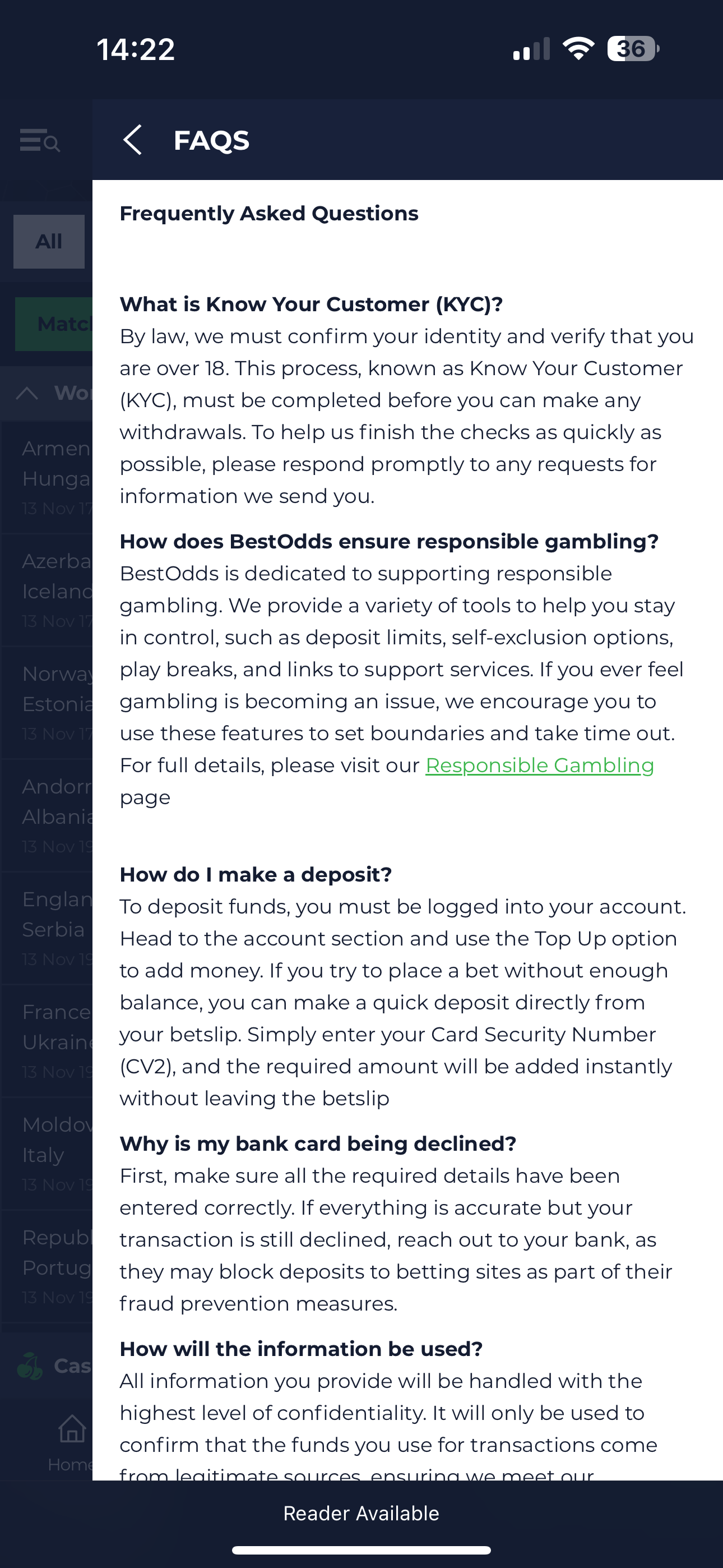 BestOdds FAQ