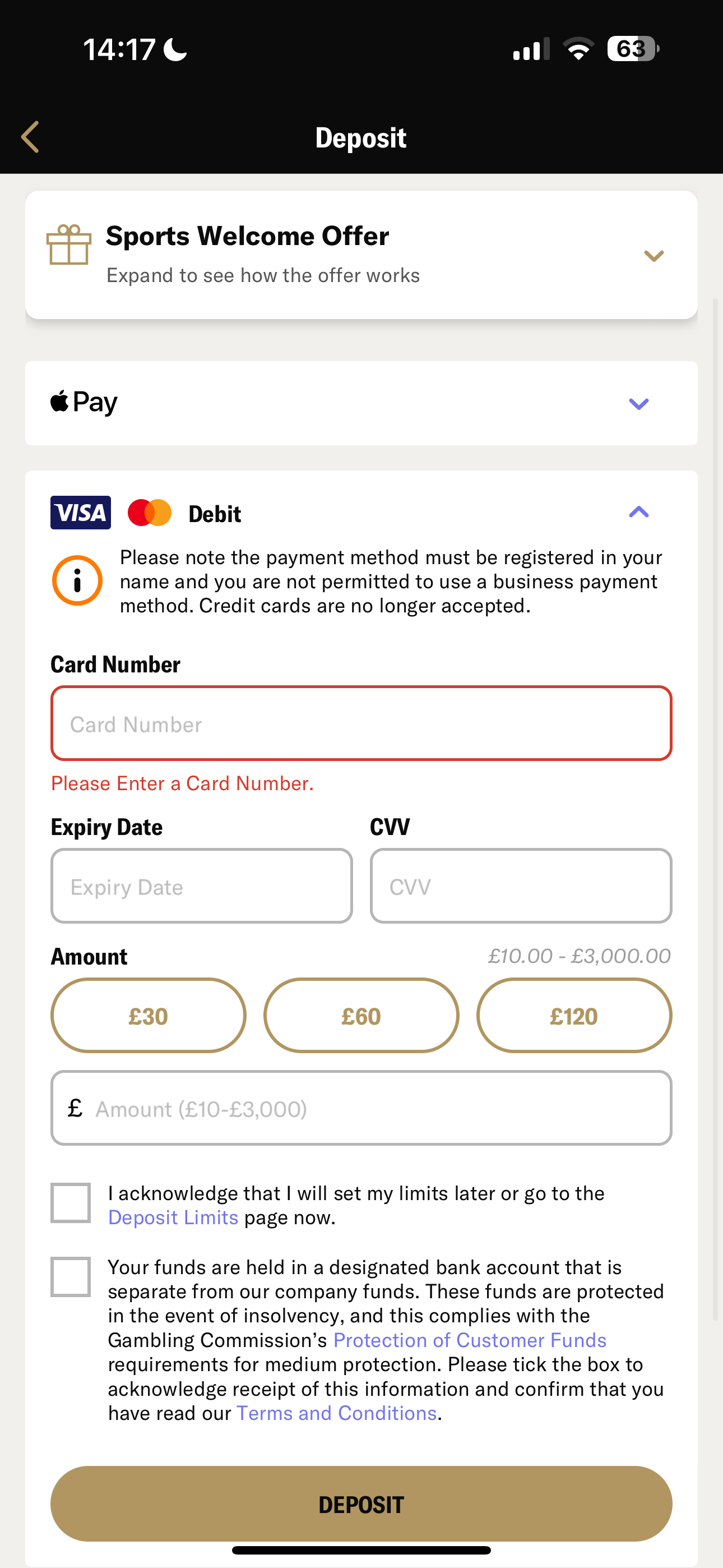 BetMGM Deposit 1