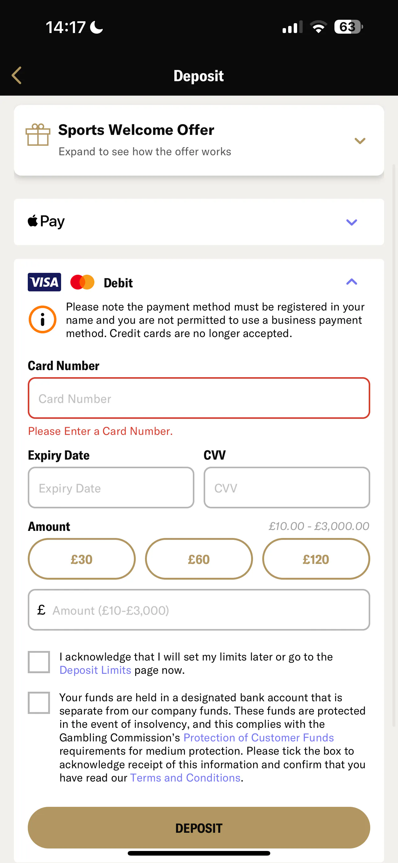BetMGM Deposit 1