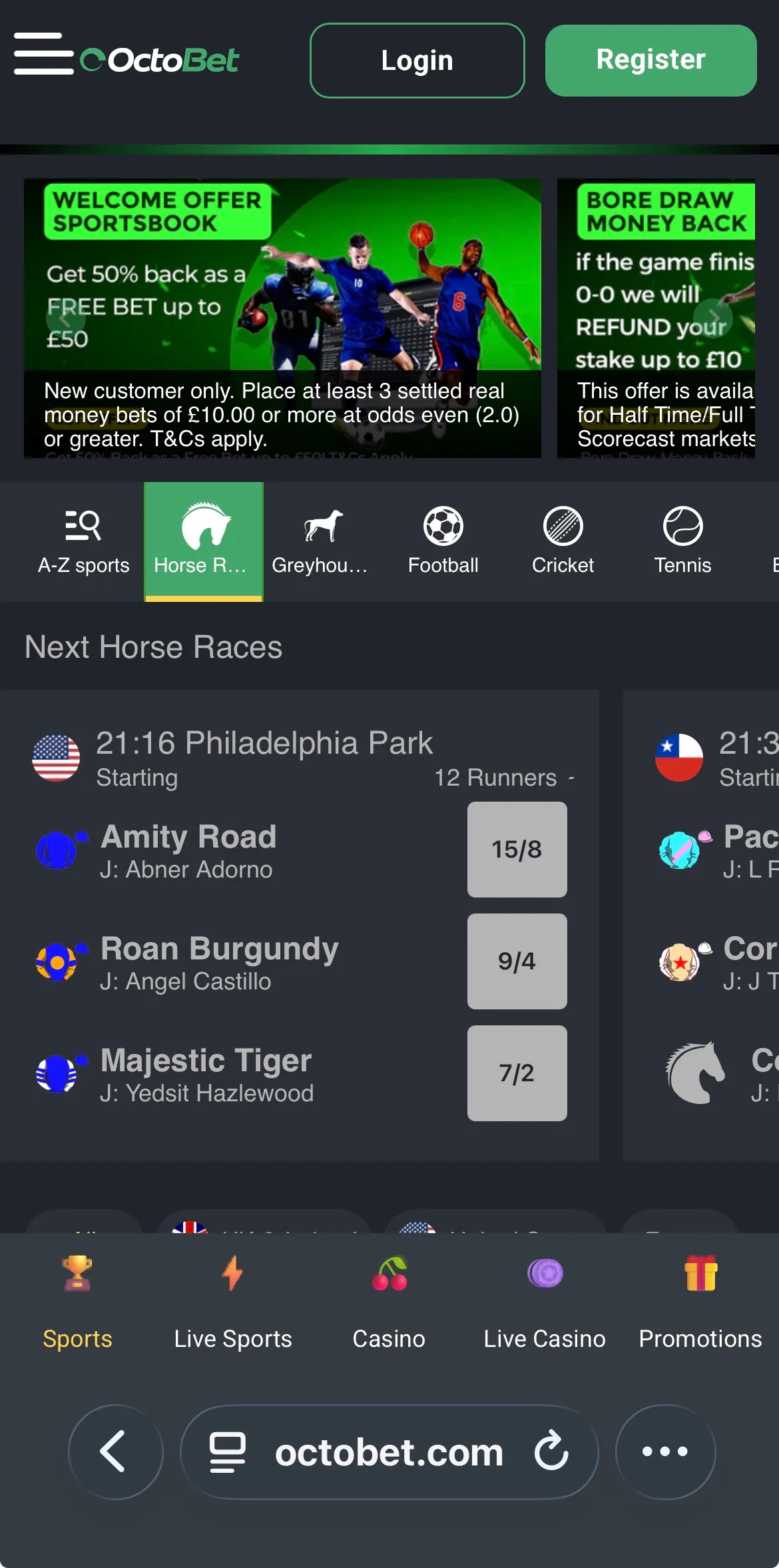 Octobet Registration 1