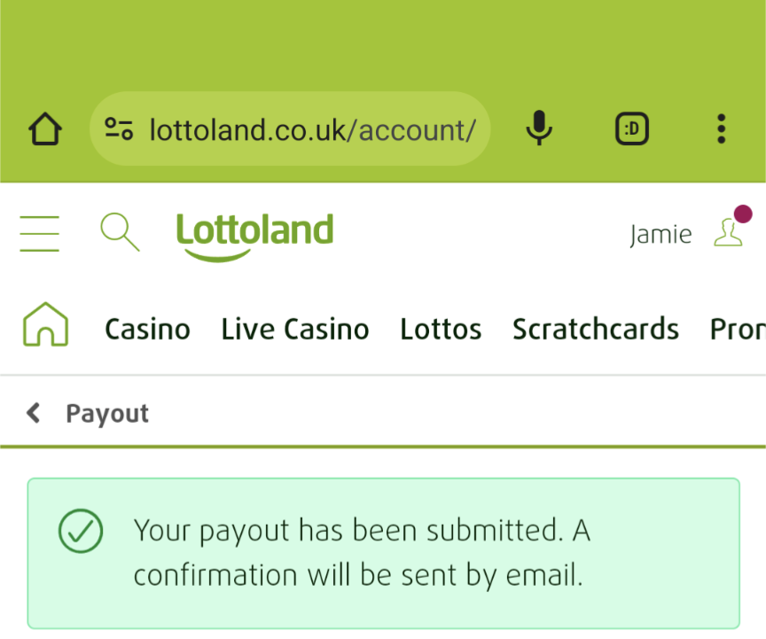Lottoland withdrawal final