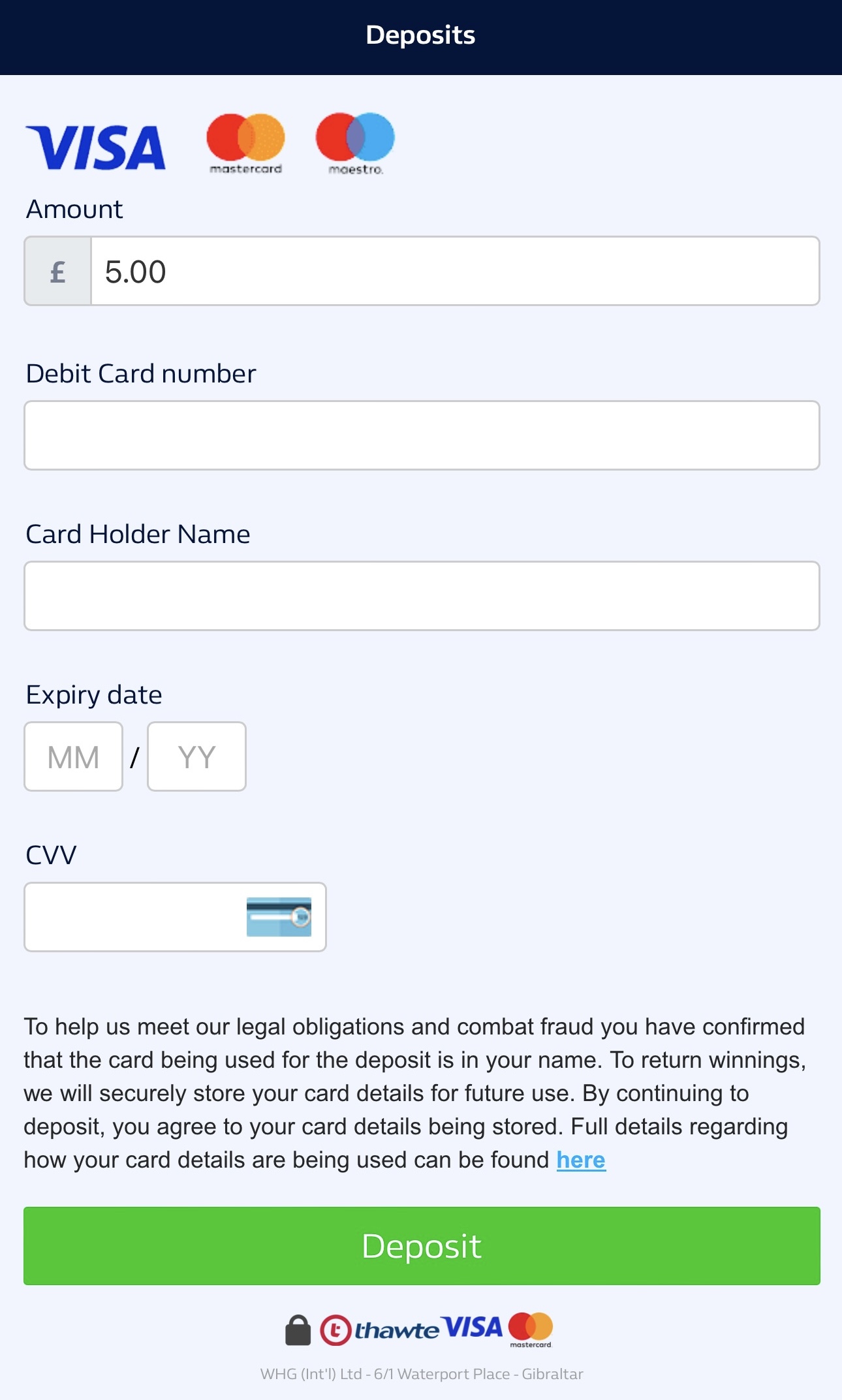 William Hill Deposit 2