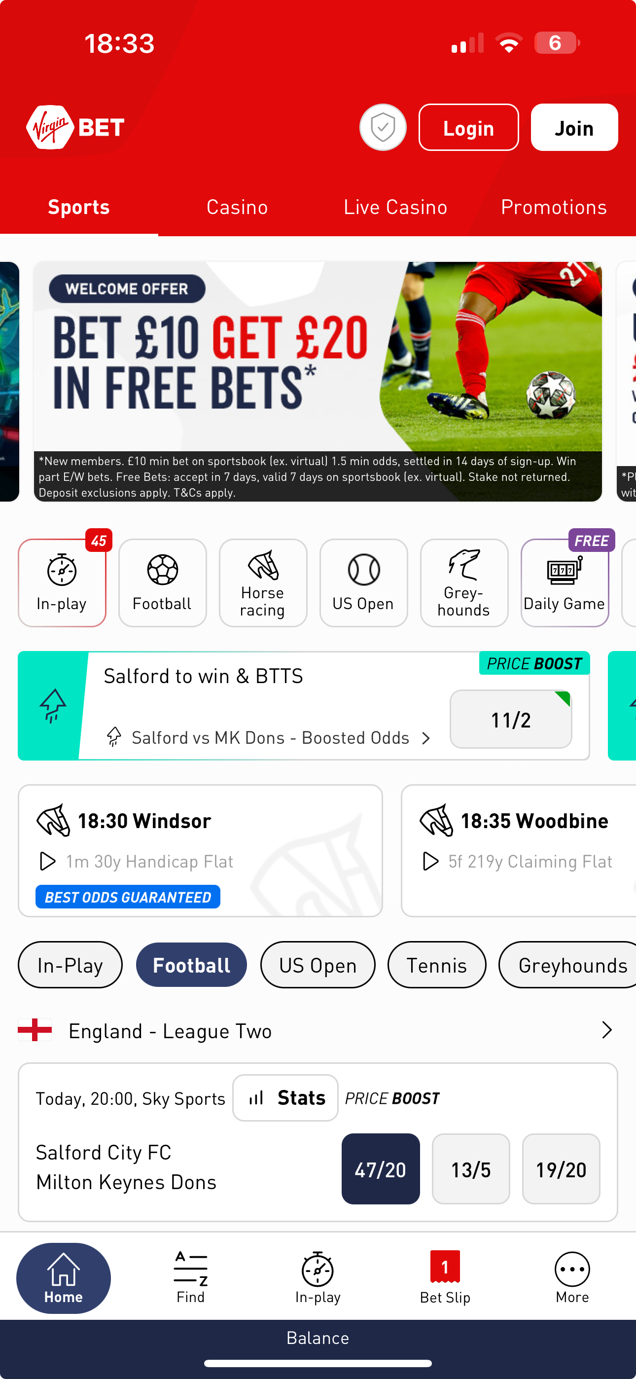 Virgin Bet HOME