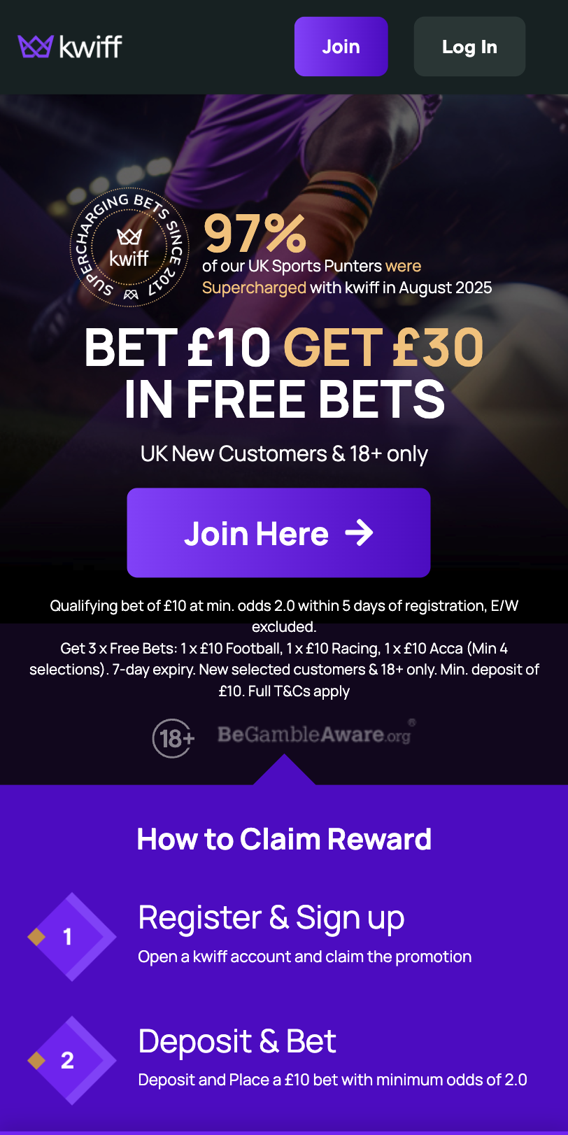 Kwiff Promo Sign-Up 1